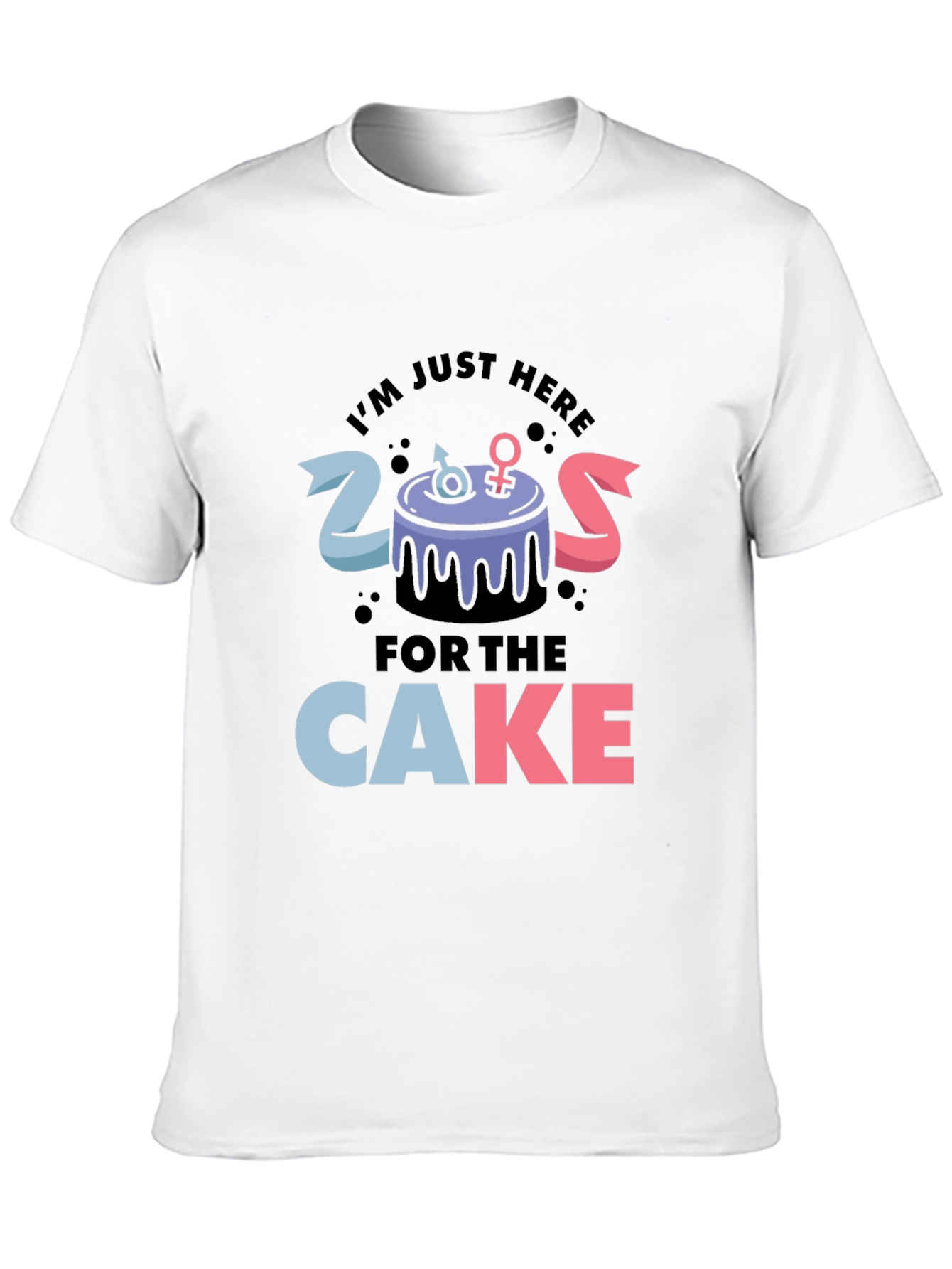 Black Gender Reveal Cake T-Shirt view 10