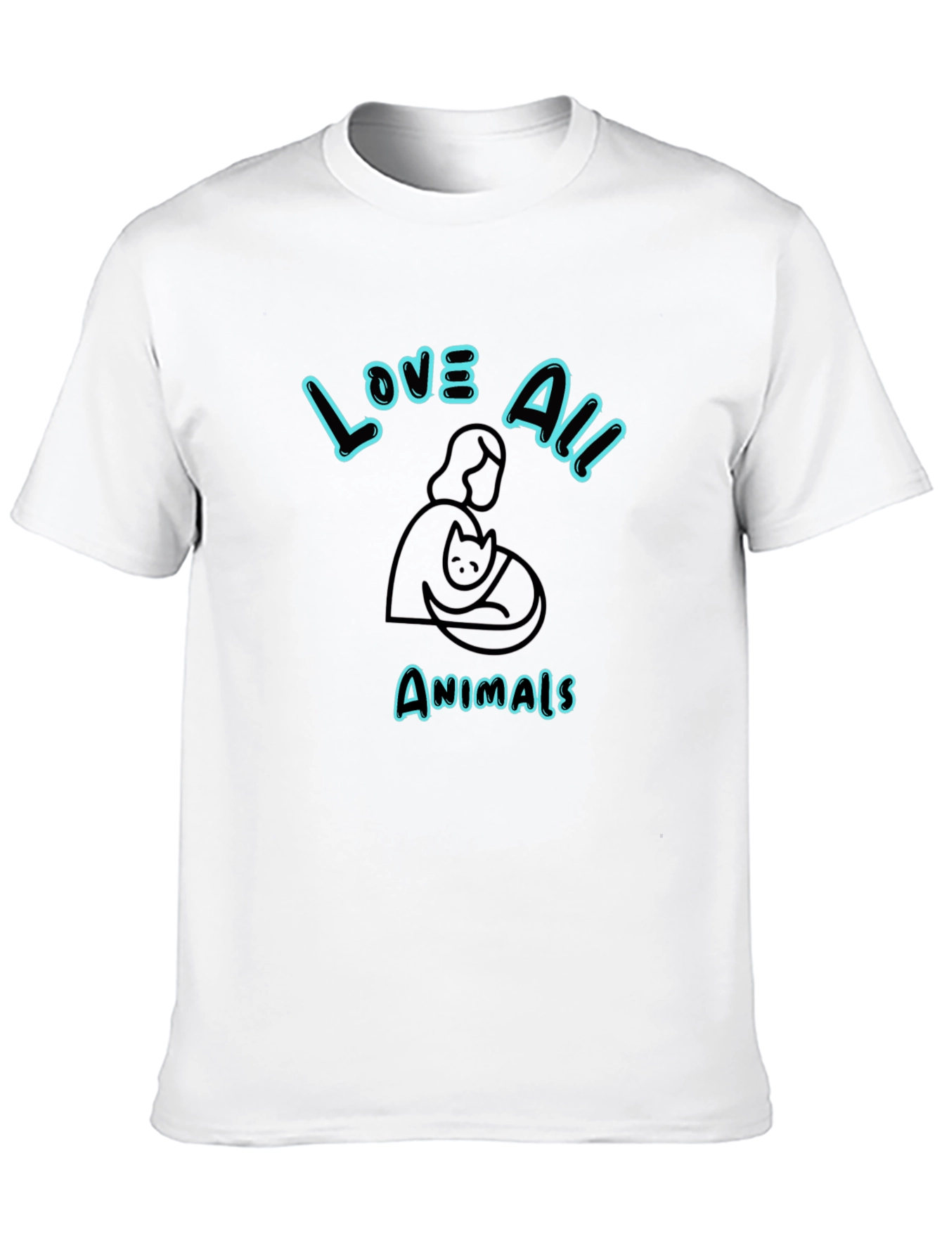 Black Love All Animals Graphic Tee - Unisex view 10