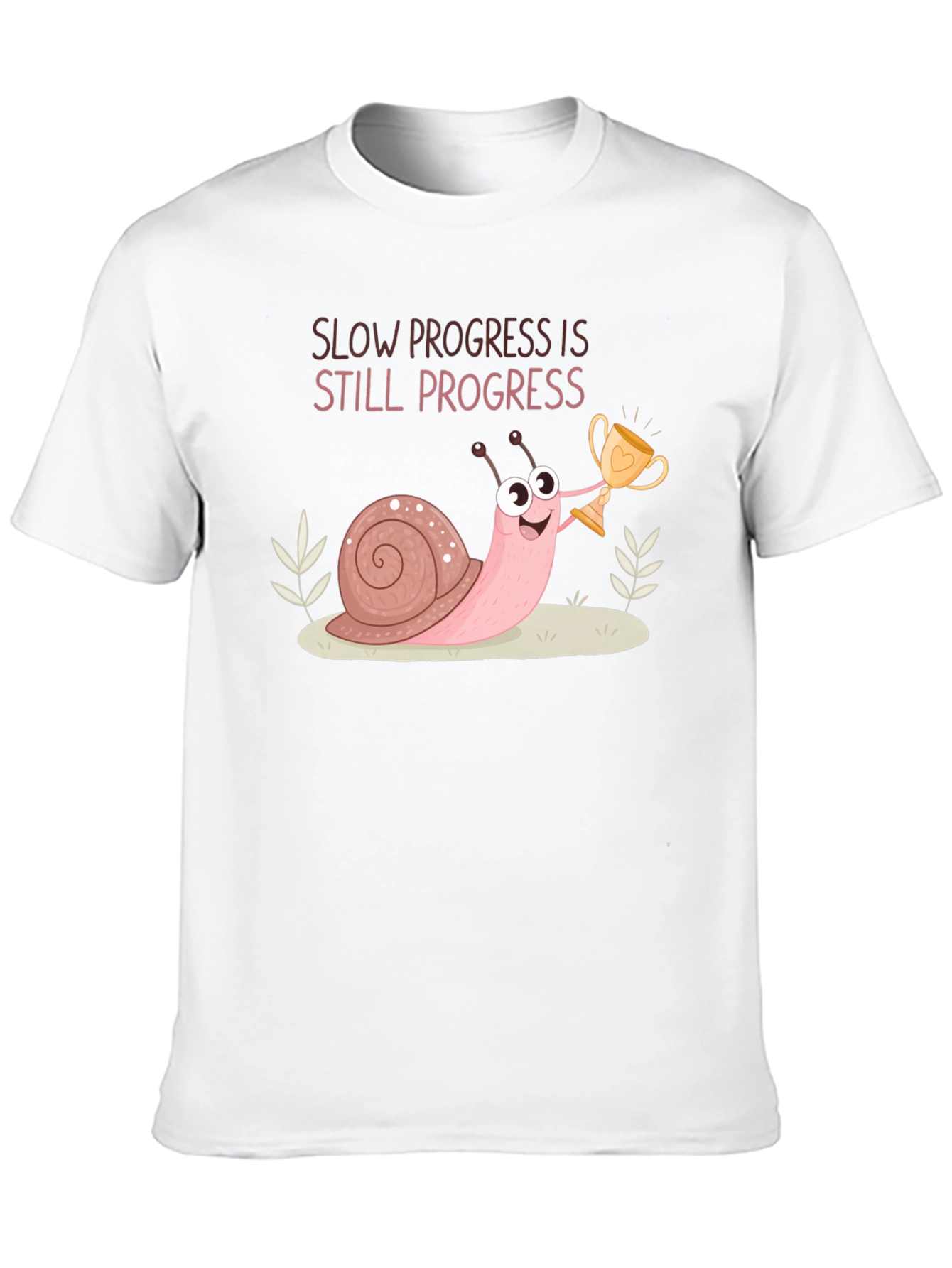 Black Slow Progress Snail T-Shirt - Motivation Tee view 10