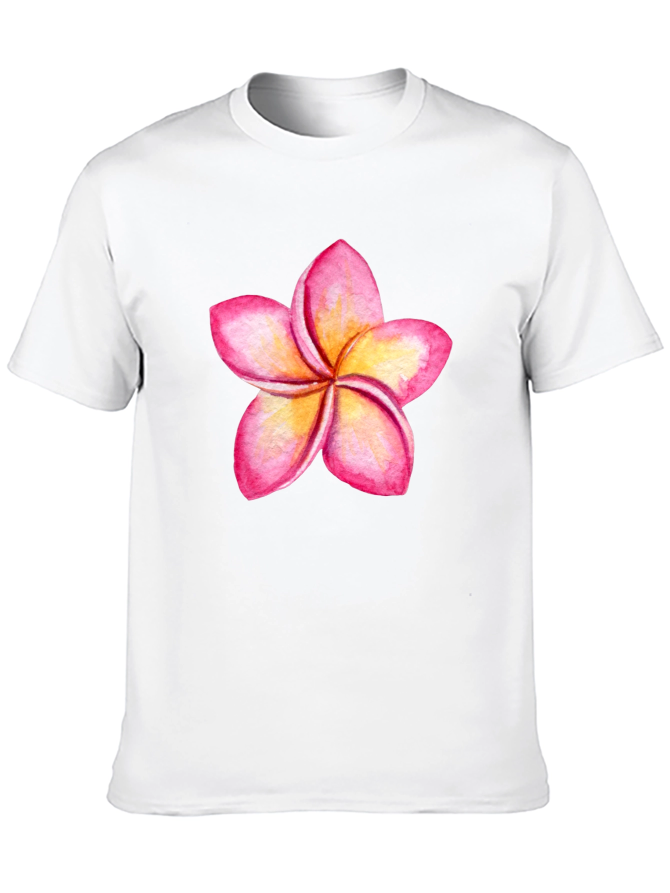 Black Tropical Plumeria Flower Graphic Tee view 10