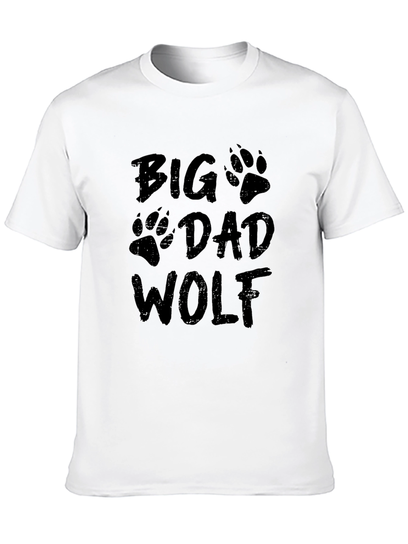 Black Big Dad Wolf Graphic Tee - Black view 10