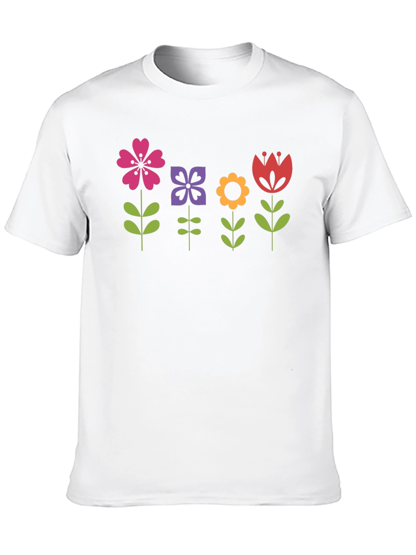 Black Floral Print T-Shirt - Black Cotton Tee view 10