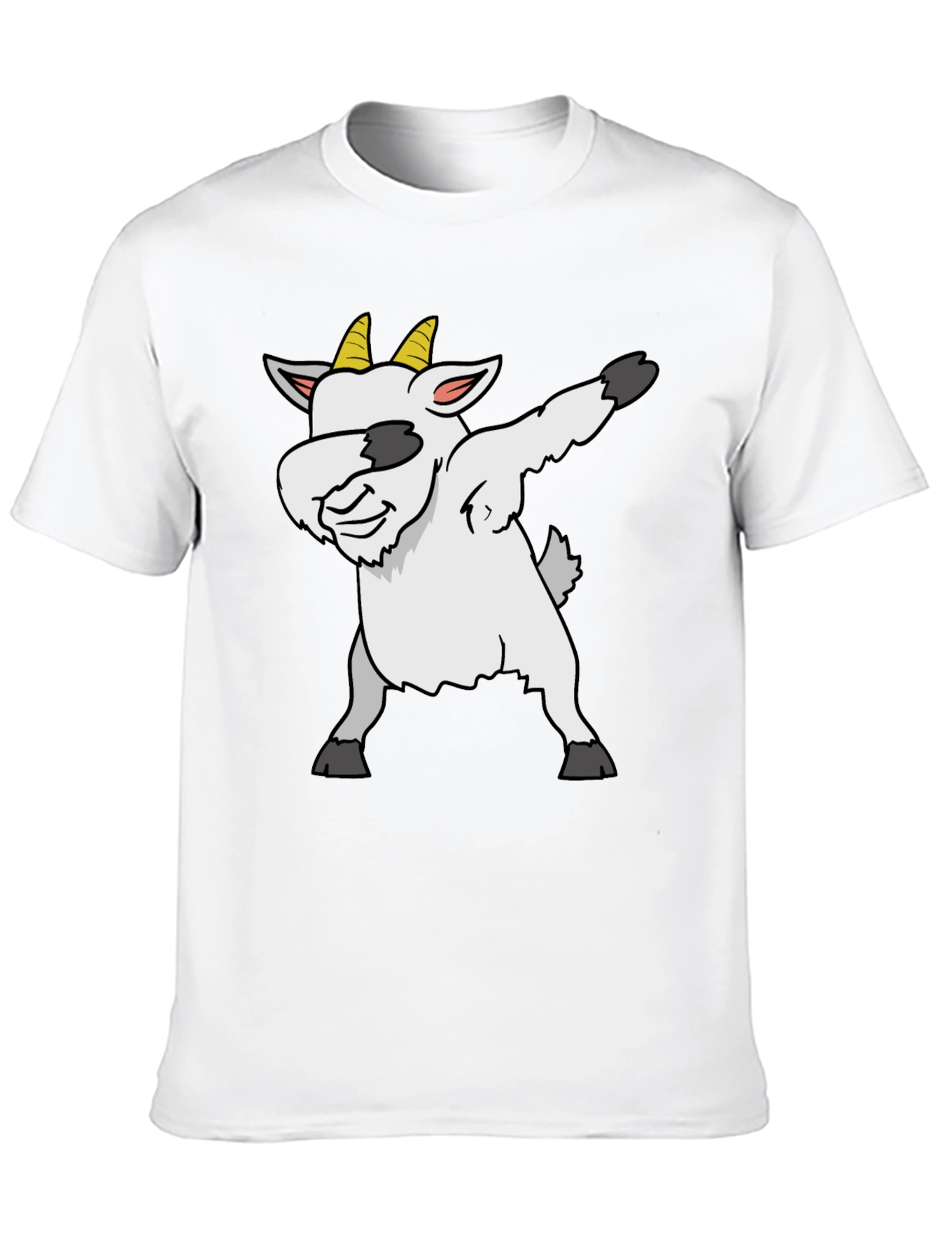 Black Dabbing Goat Graphic Tee - Black T-Shirt view 10