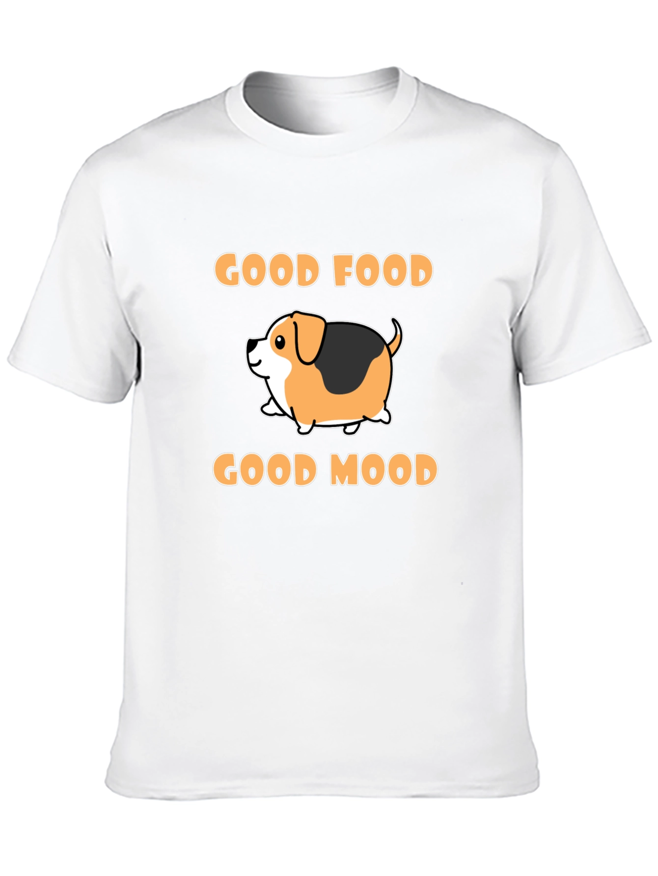 Black Good Food Good Mood Dog T-Shirt view 10