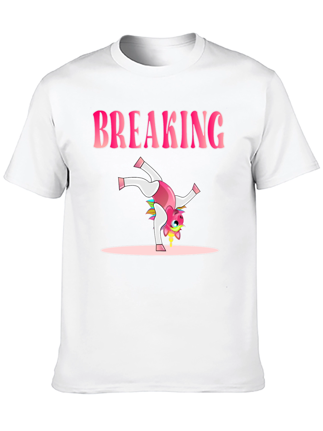 Black Breaking Unicorn Black T-Shirt view 10