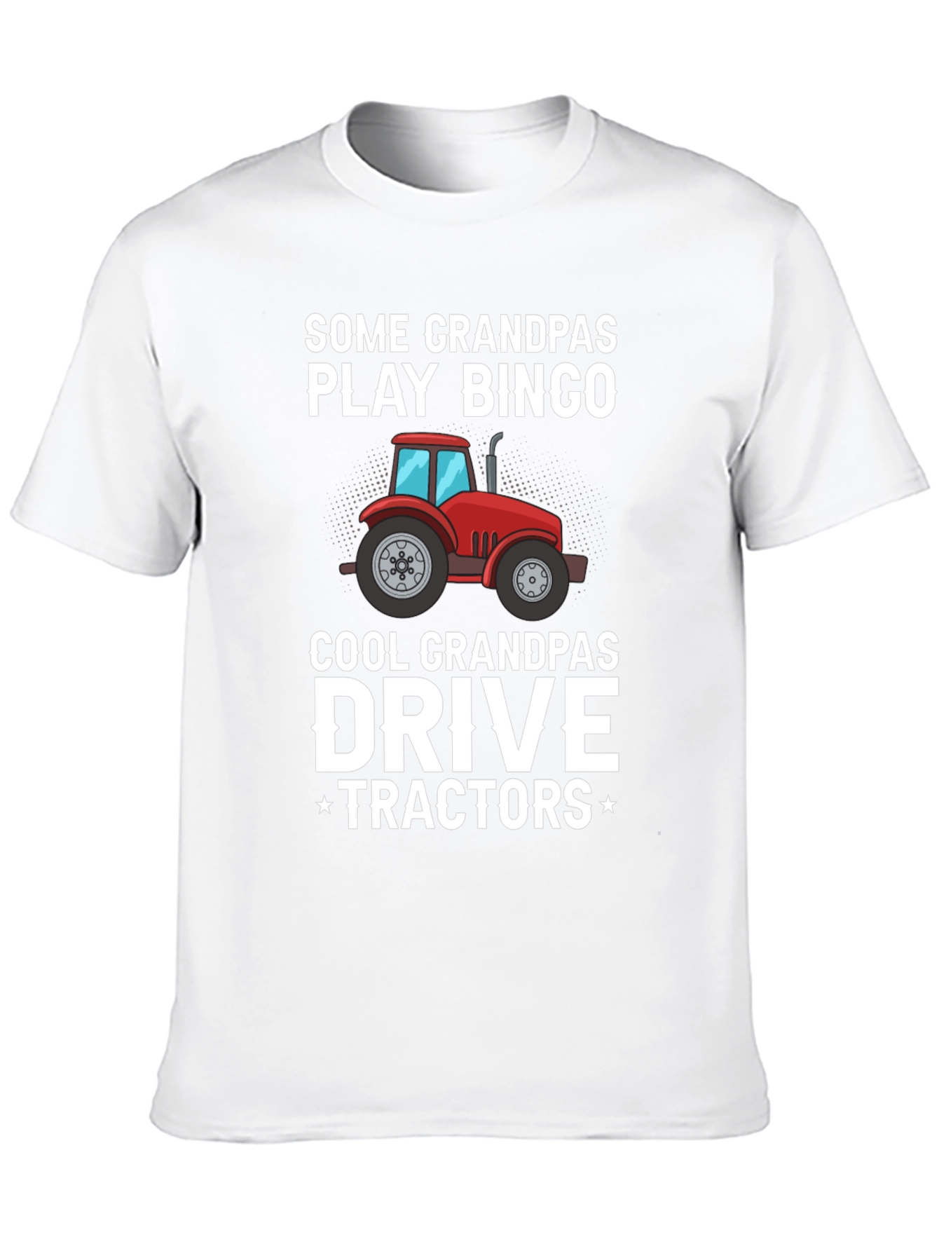 Black Cool Grandpa Drives Tractors T-Shirt view 10