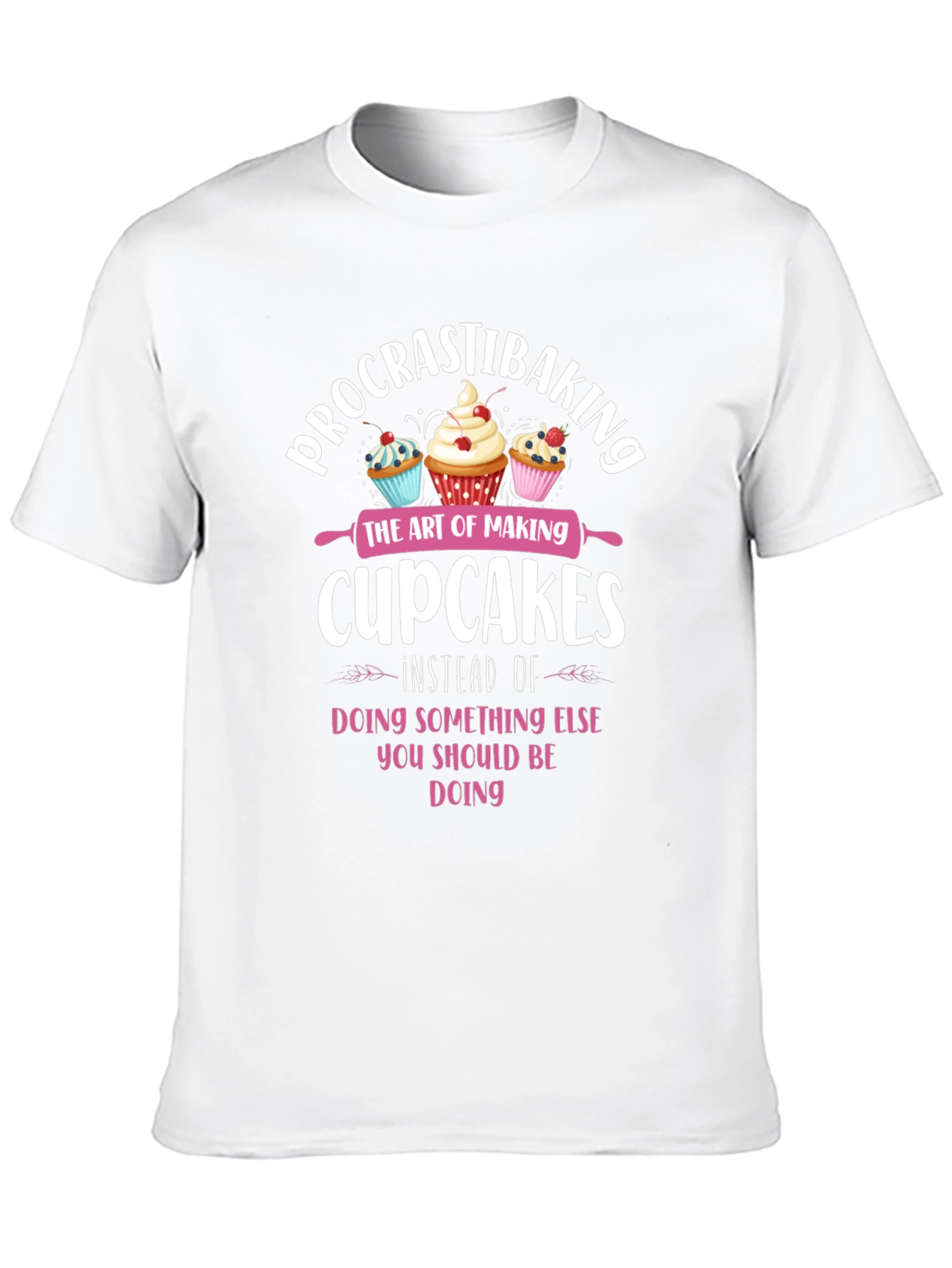 Black Procrastibaking Cupcakes T-Shirt view 10