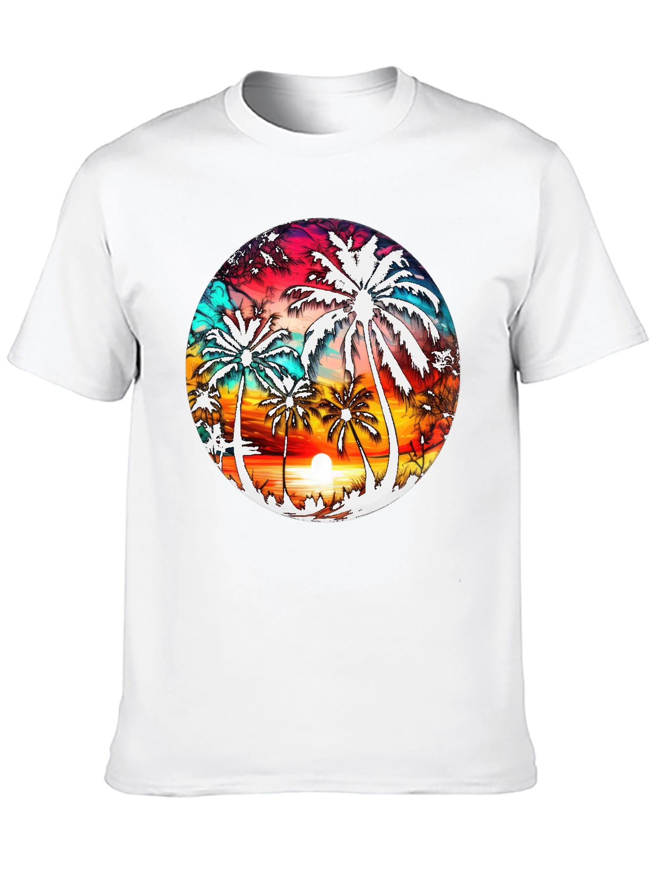 Black Sunset Palm Tree Graphic Tee - Tropical Vibe view 10