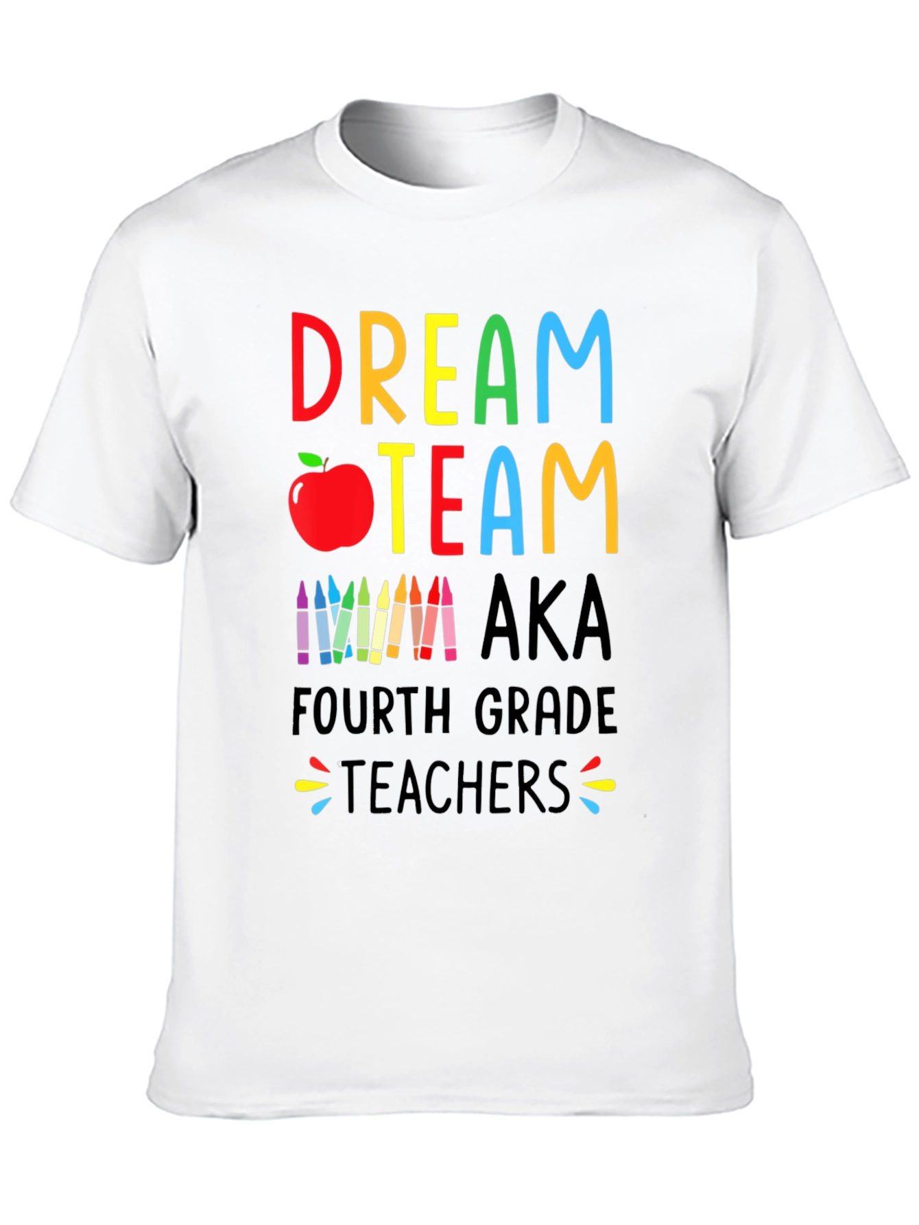 Black Dream Team Teacher Shirt - Fourth Grade view 10