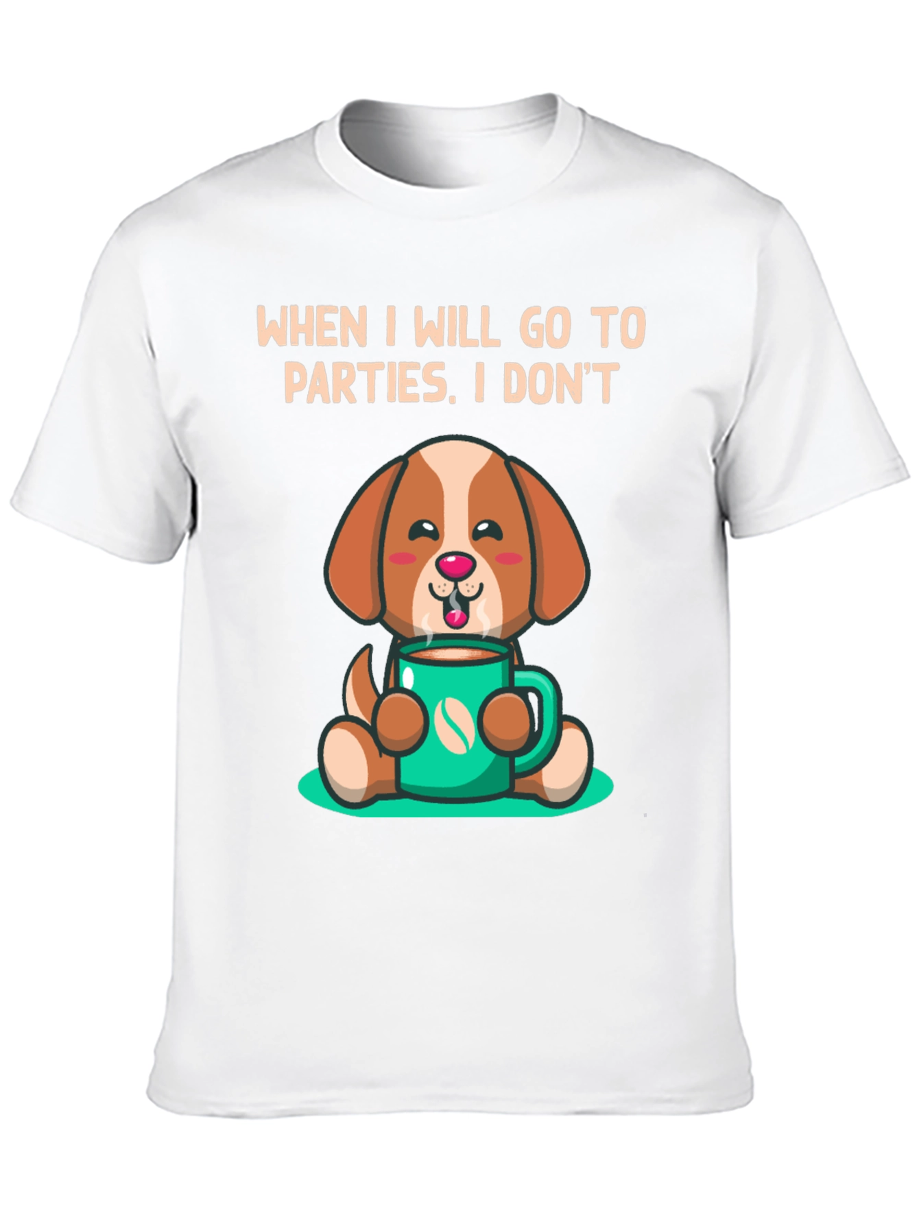 Black Cute Puppy Coffee Lover T-Shirt view 10
