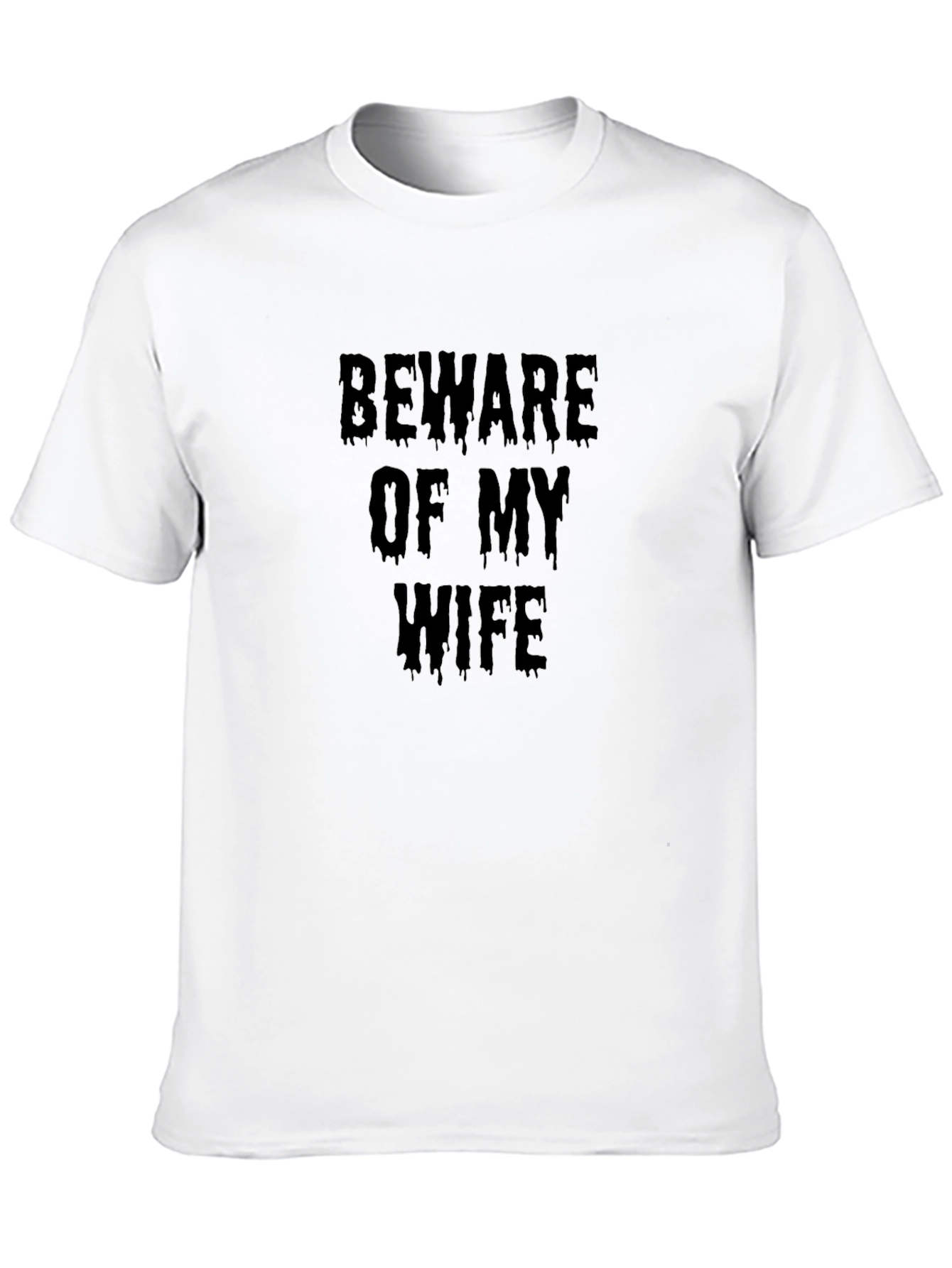 Black Beware of My Wife Funny Men's T-Shirt view 10