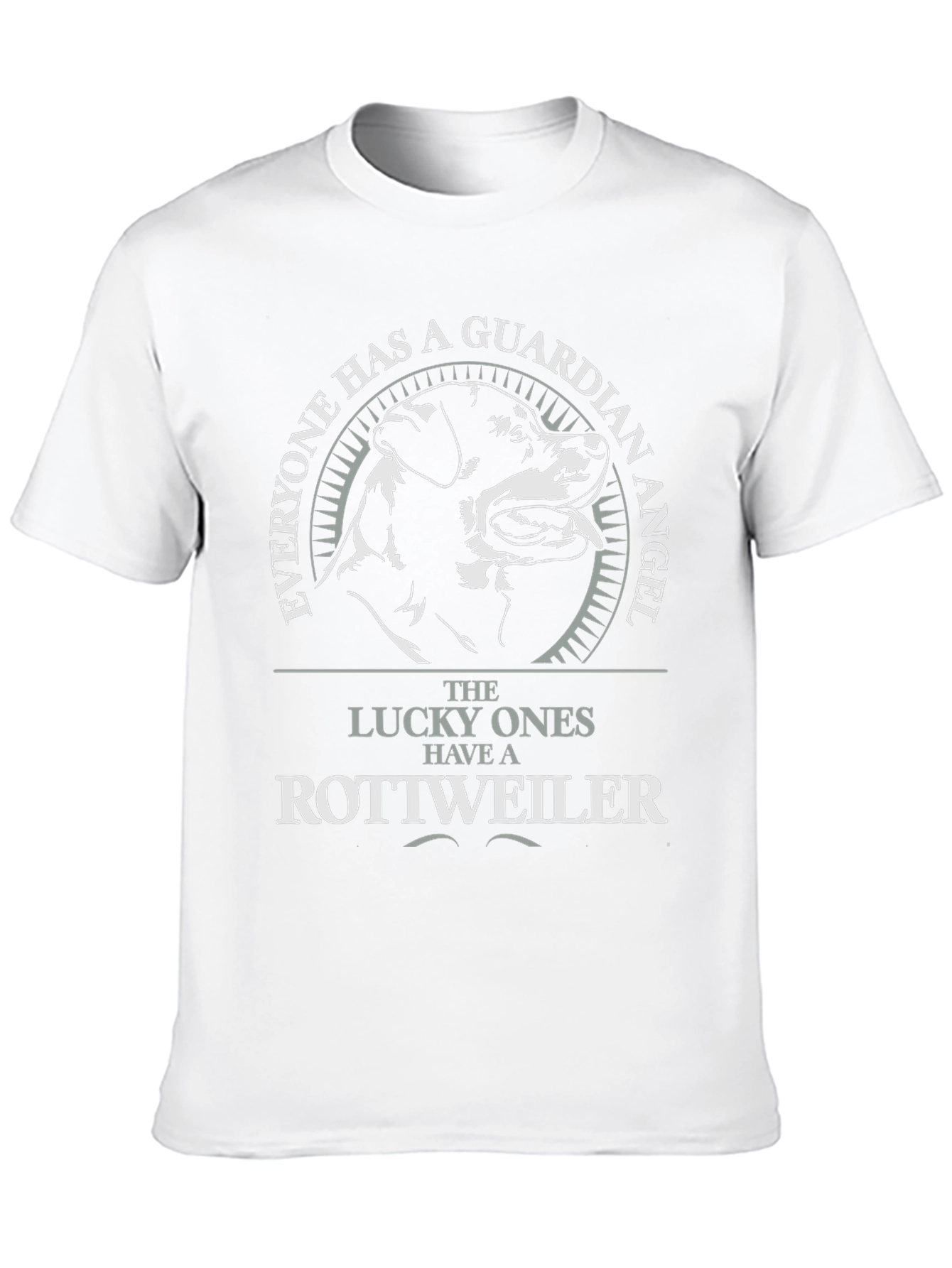 Black Rottweiler Guardian Angel T-Shirt view 10