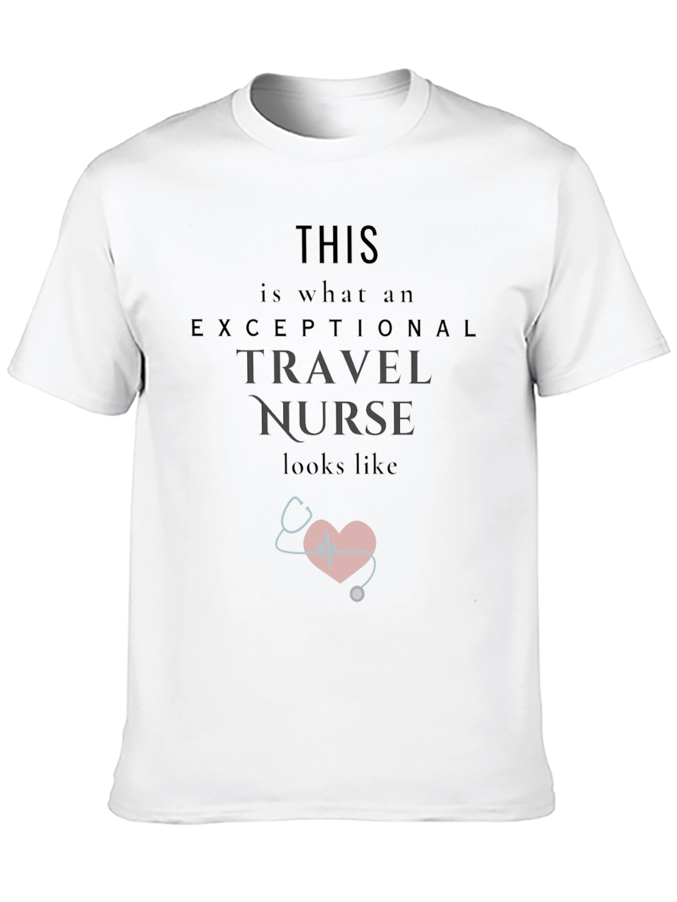 Black Exceptional Travel Nurse T-Shirt view 10