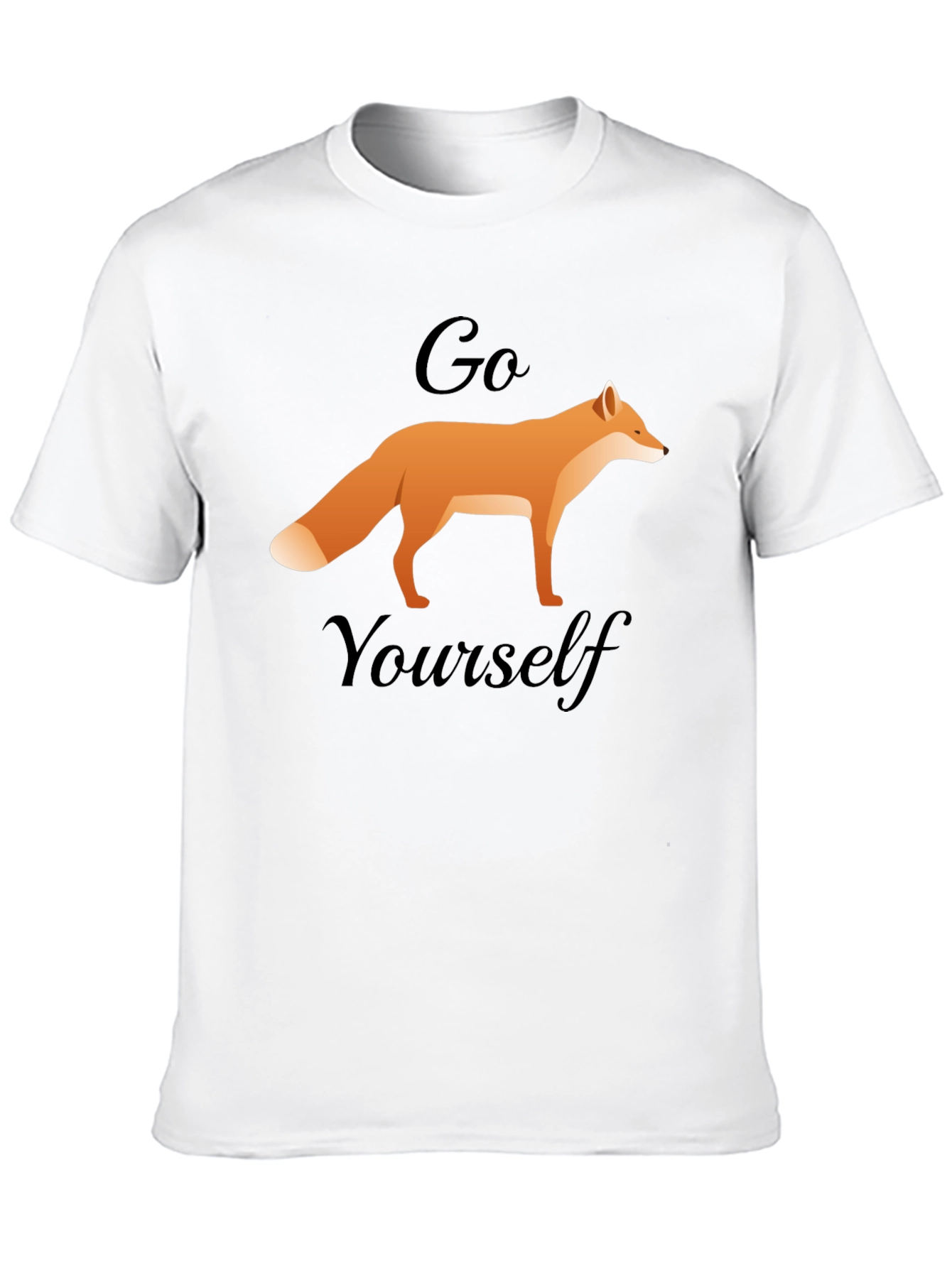 Black Go Fox Yourself T-Shirt - Funny Animal Tee view 10