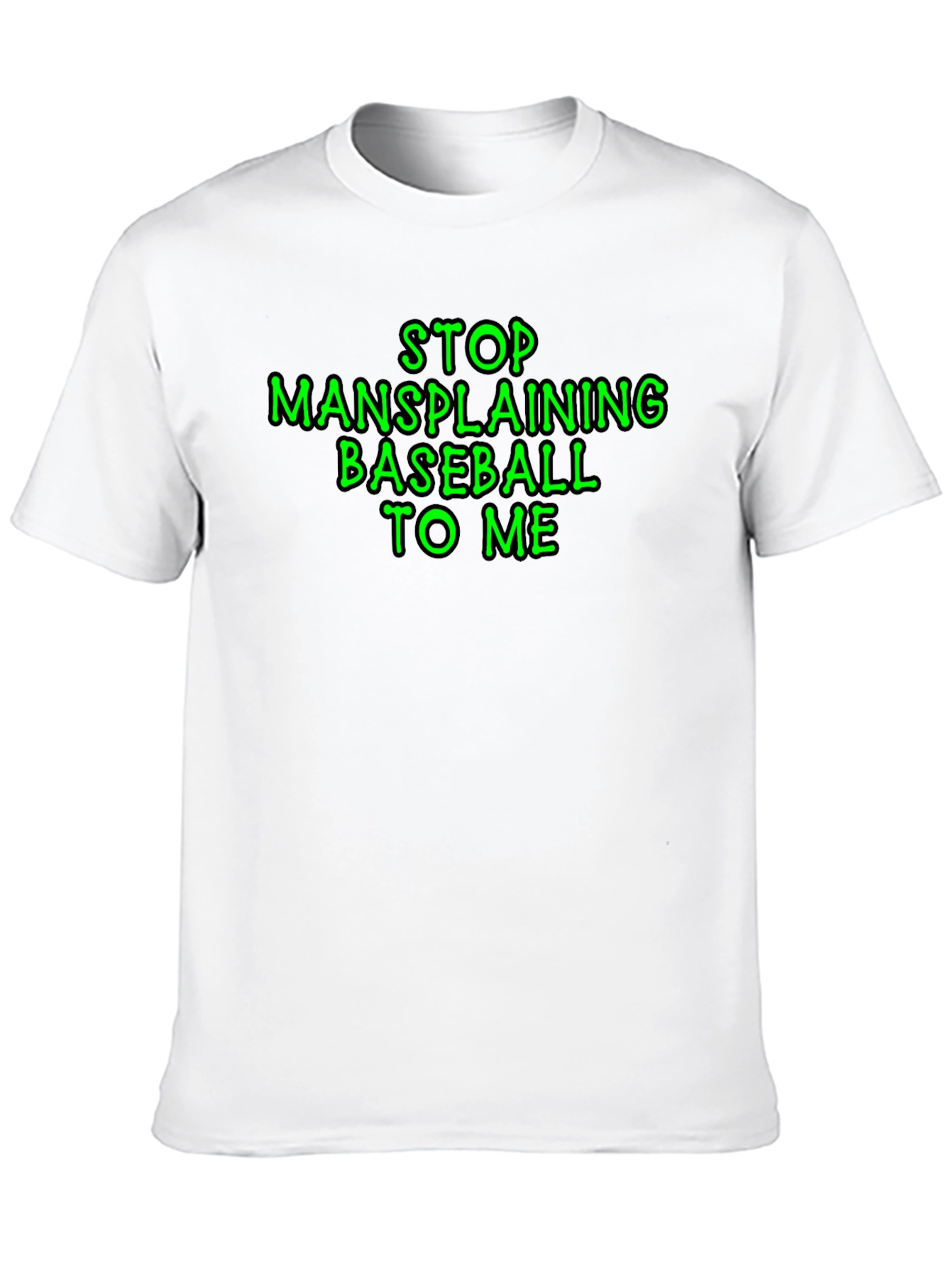 Black Stop Mansplaining Baseball T-Shirt view 10