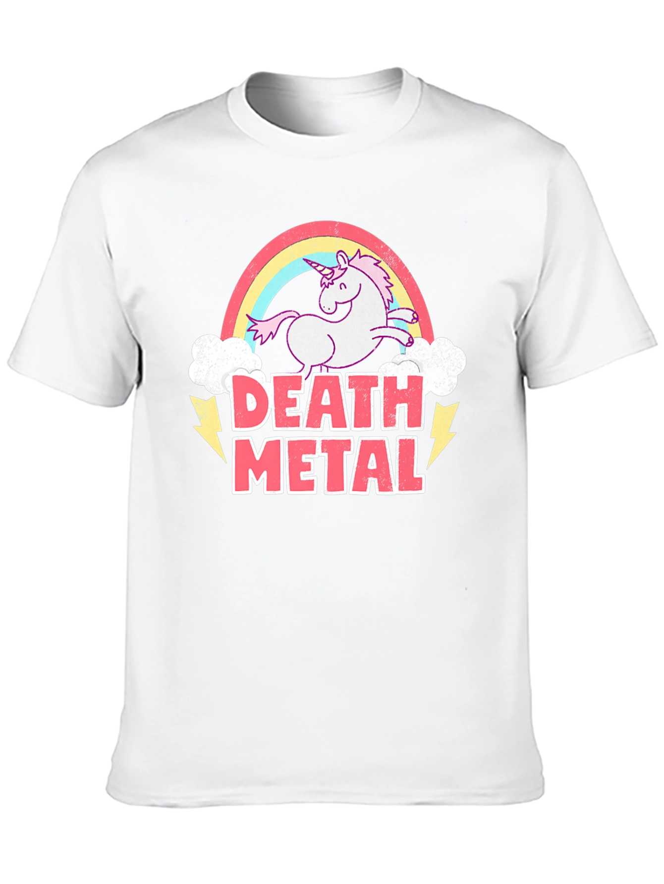 Black Death Metal Unicorn T-Shirt - Black Cotton Tee view 10