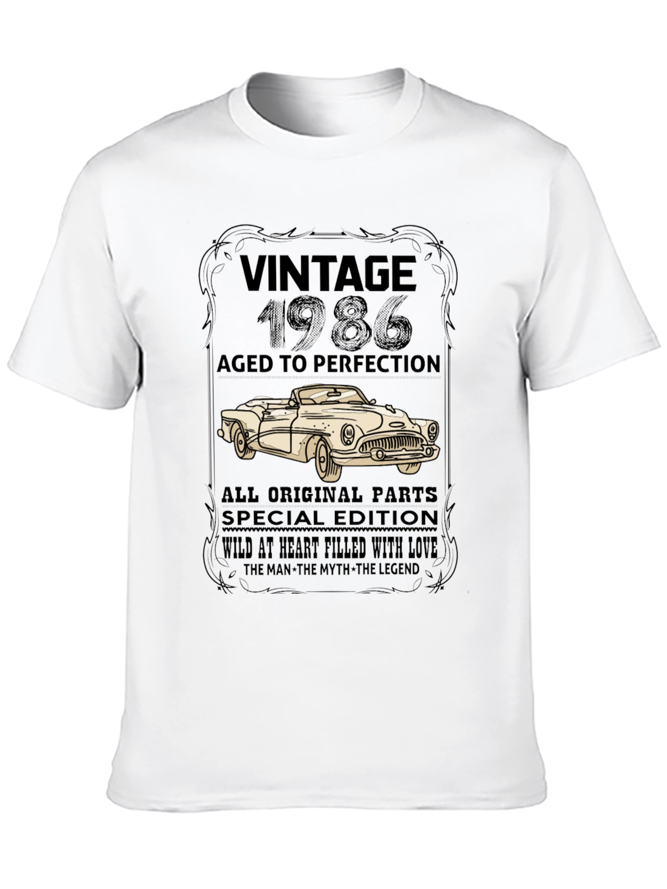 Black Vintage 1986 Aged to Perfection Graphic Tee view 10