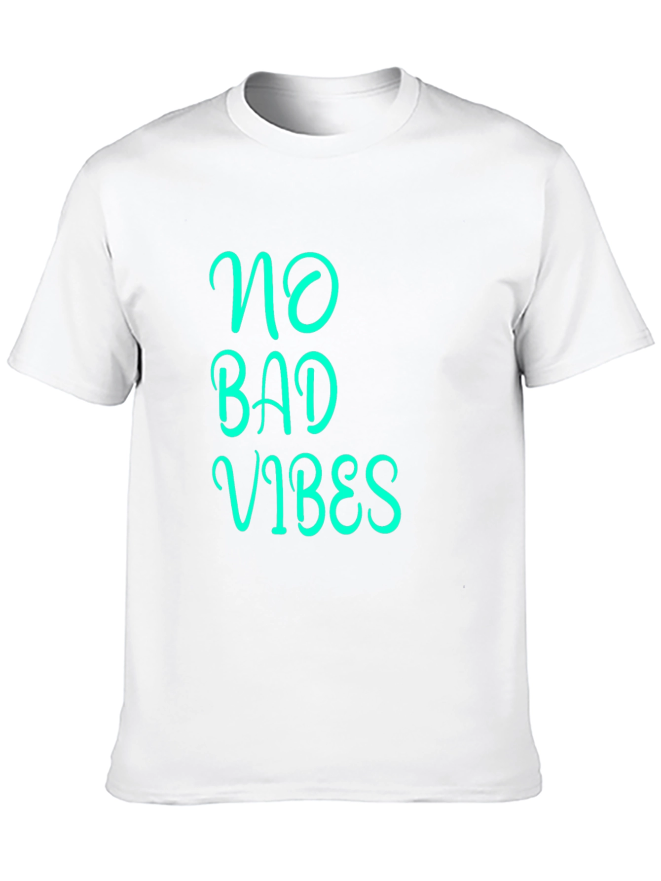Black No Bad Vibes Graphic Tee - Black Cotton Blend view 10