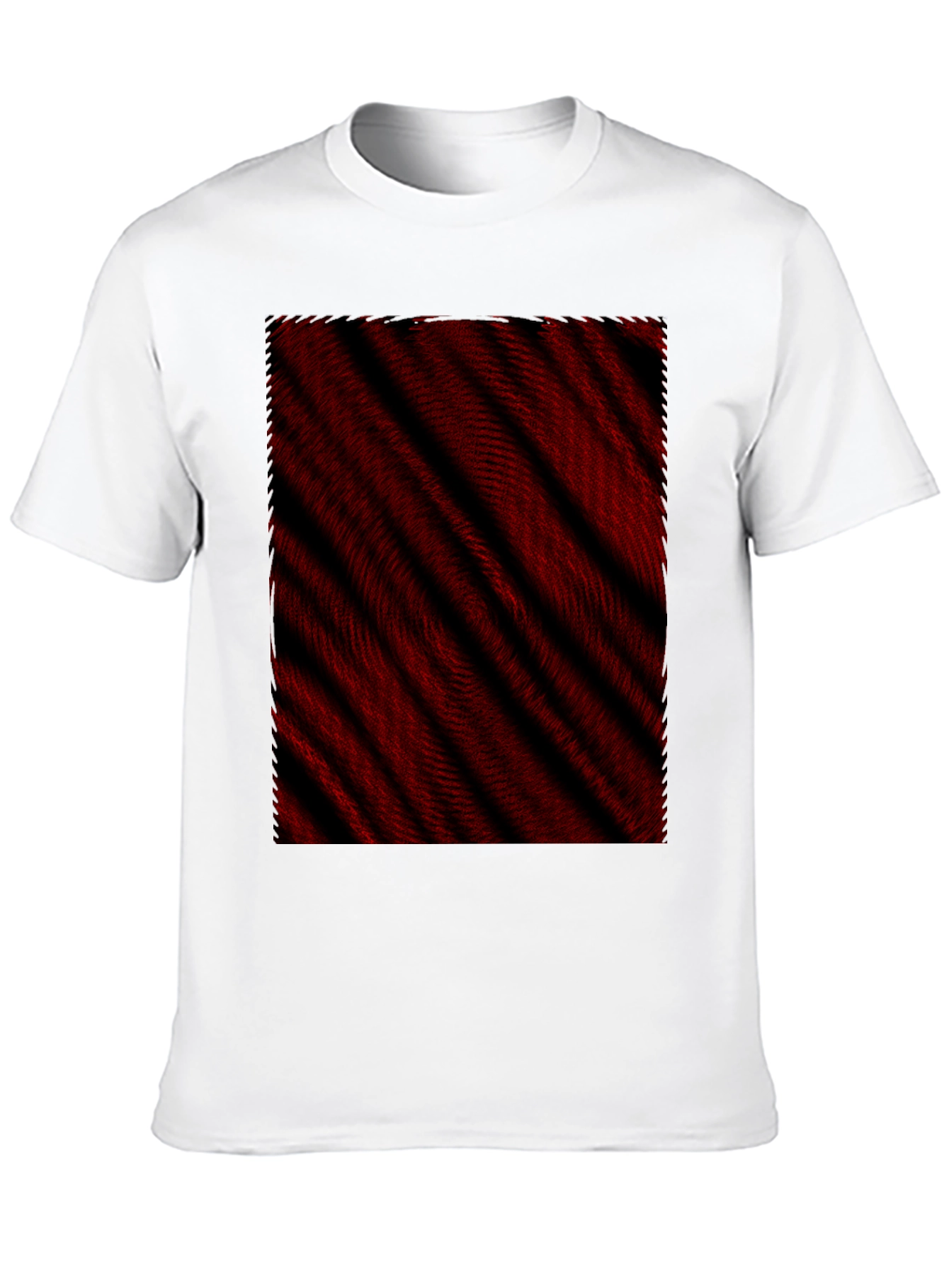 Black Abstract Red & Black Striped Tee view 10