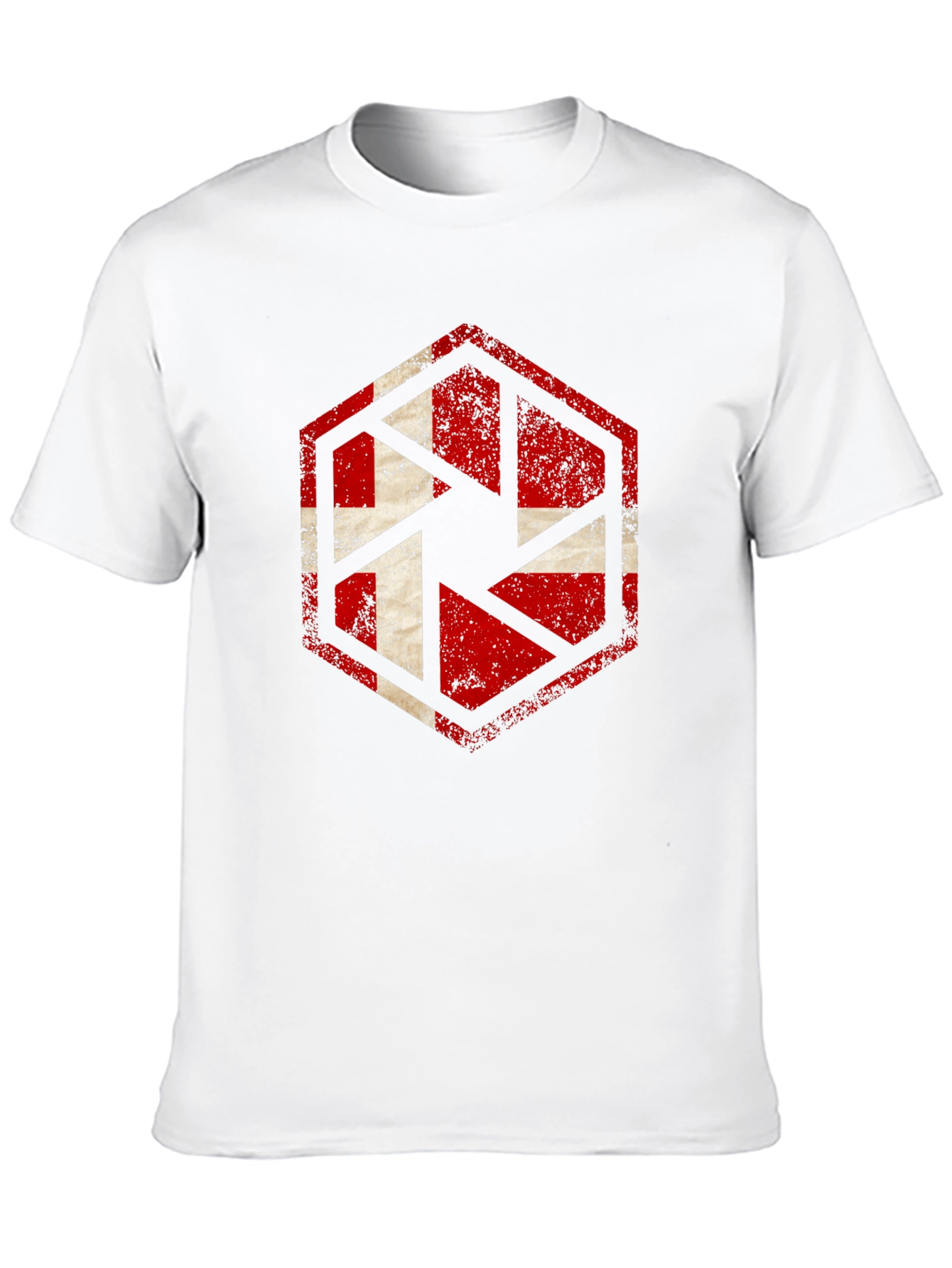 Black Denmark Flag Camera Shutter Men's Black T-Shirt view 10