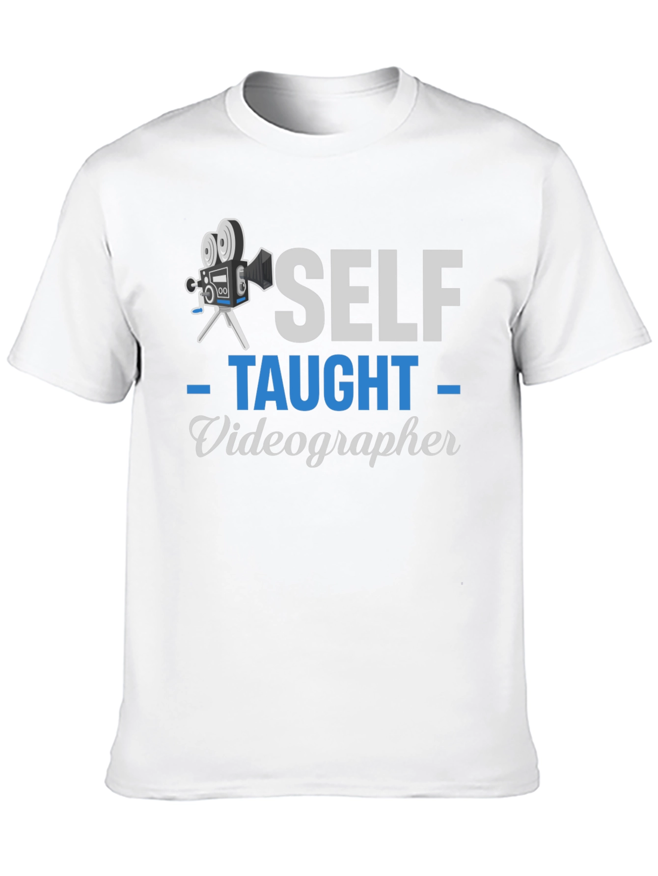 Black Self Taught Videographer Graphic Tee view 10