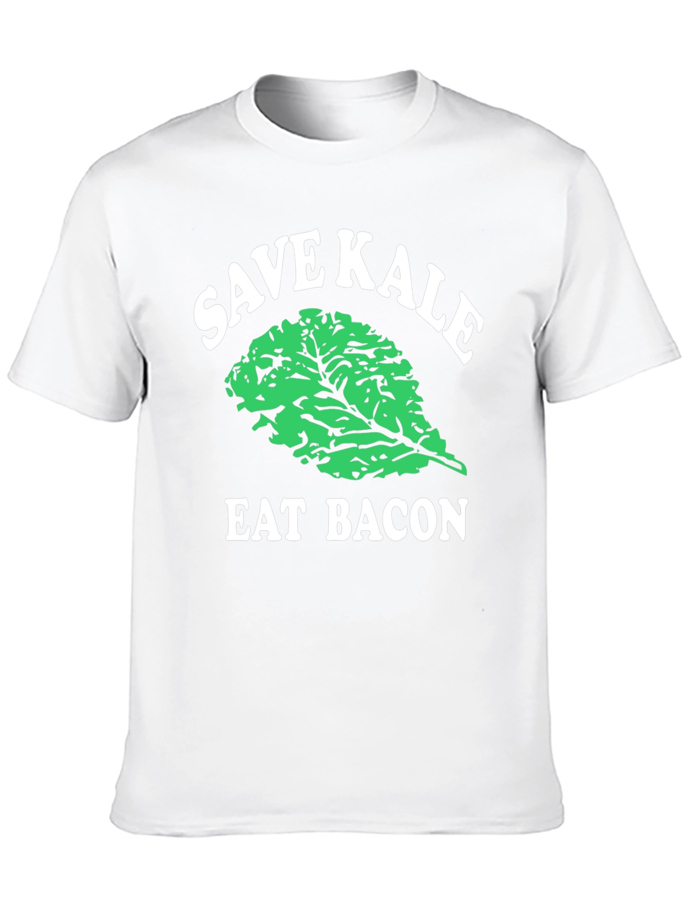 Black Save Kale Eat Bacon Graphic Tee view 10