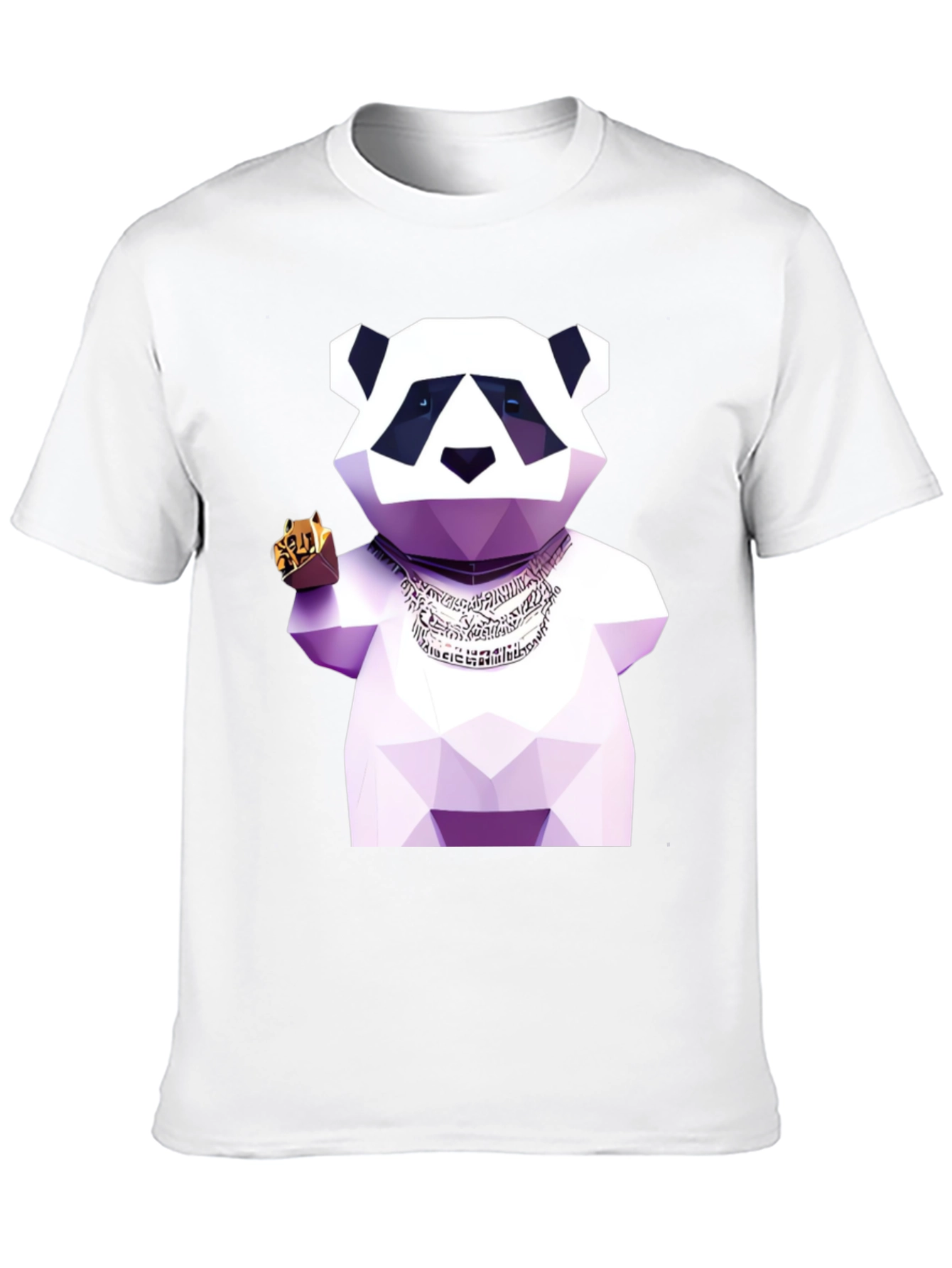 Black Geometric Panda T-Shirt view 10