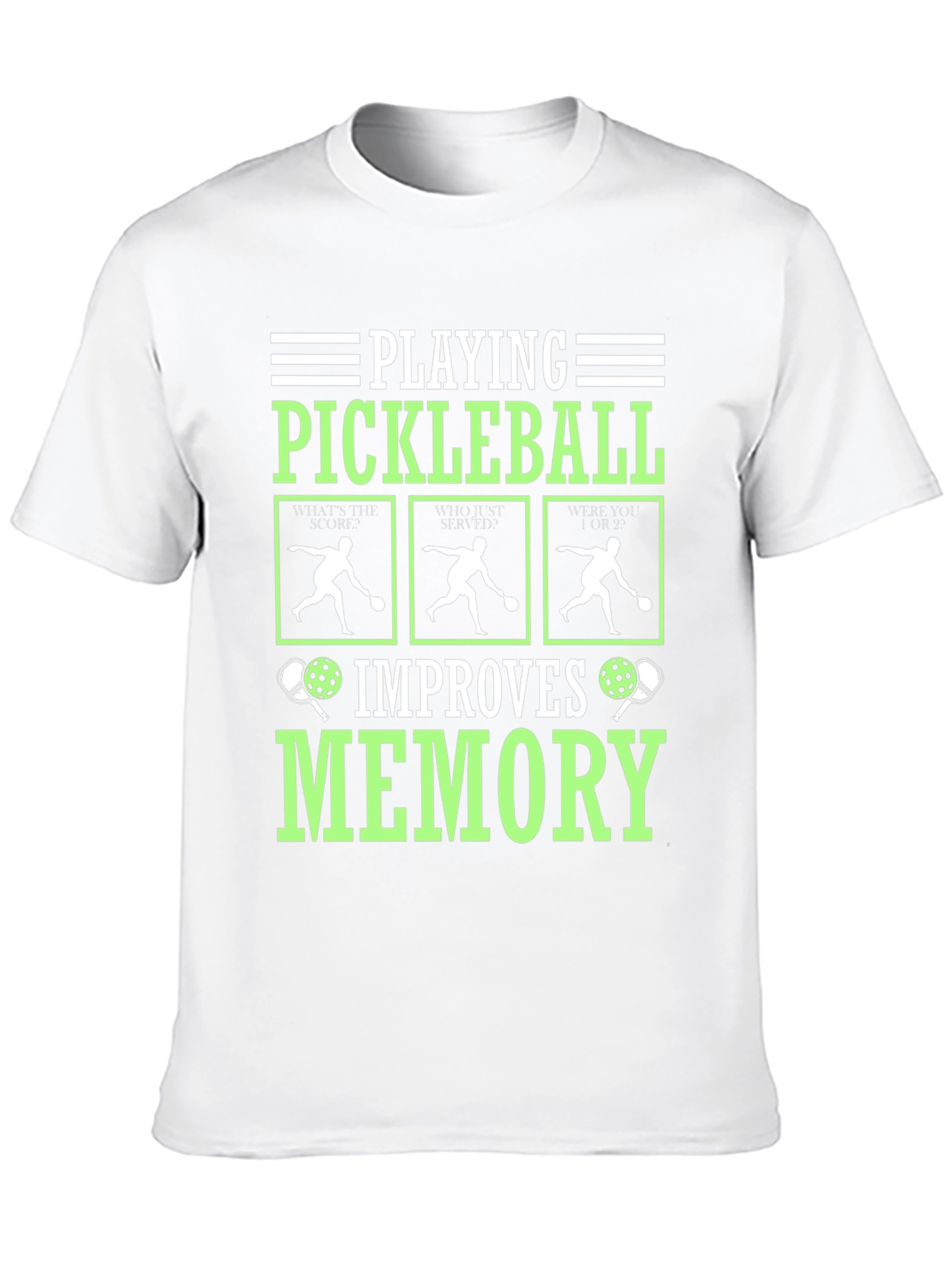 Black Pickleball Improves Memory T-Shirt view 10