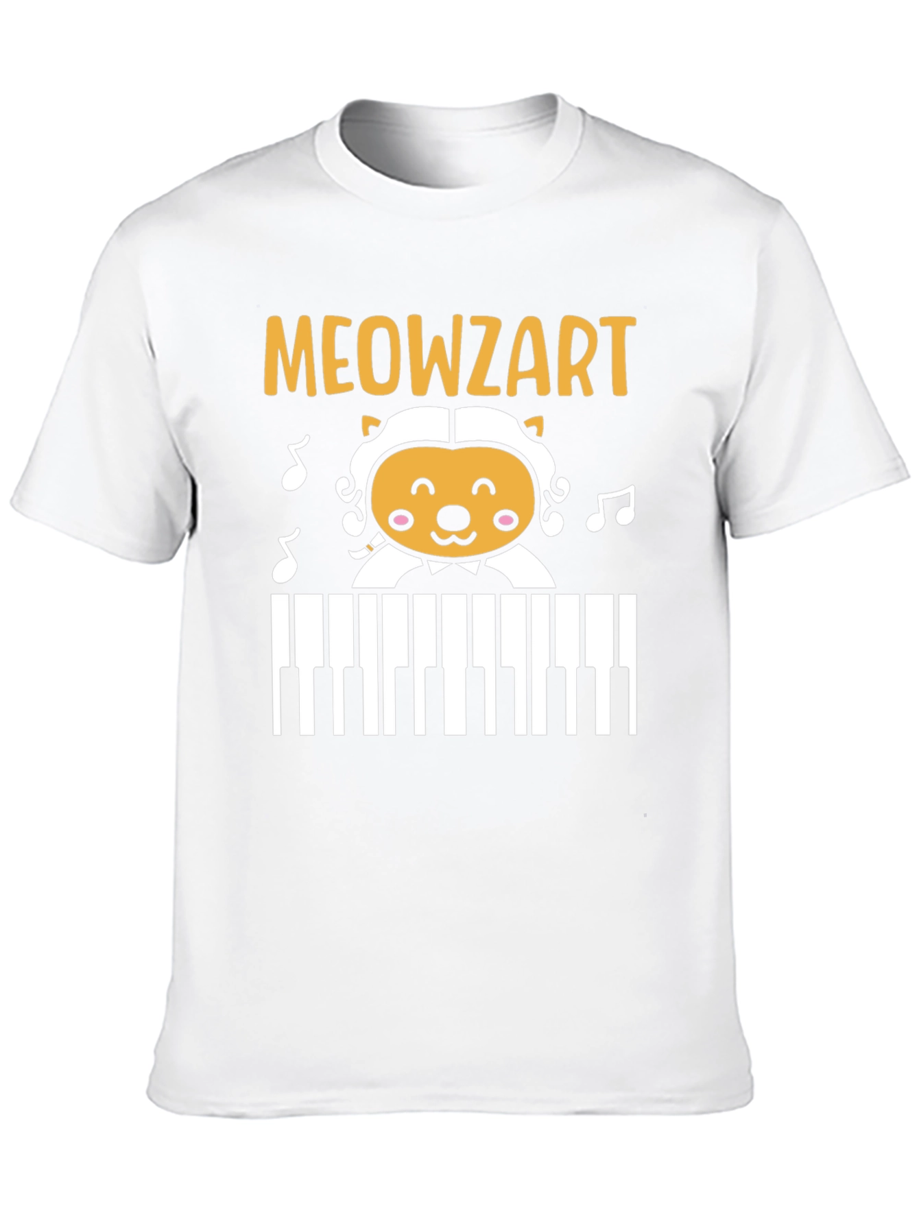 Black Meowzart Cat Piano T-Shirt - Music Lover Tee view 10