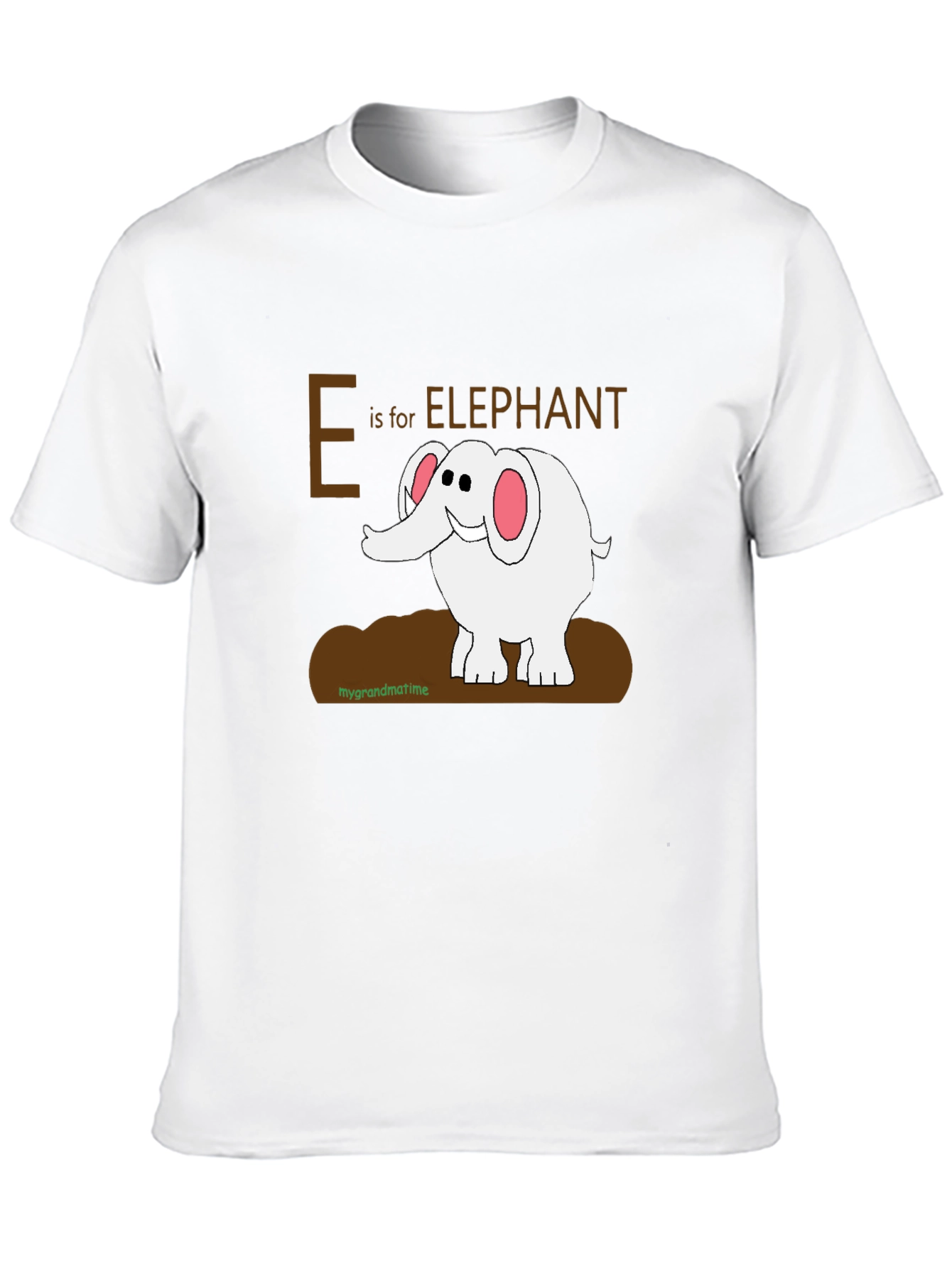 Black E is for Elephant Graphic T-Shirt view 10