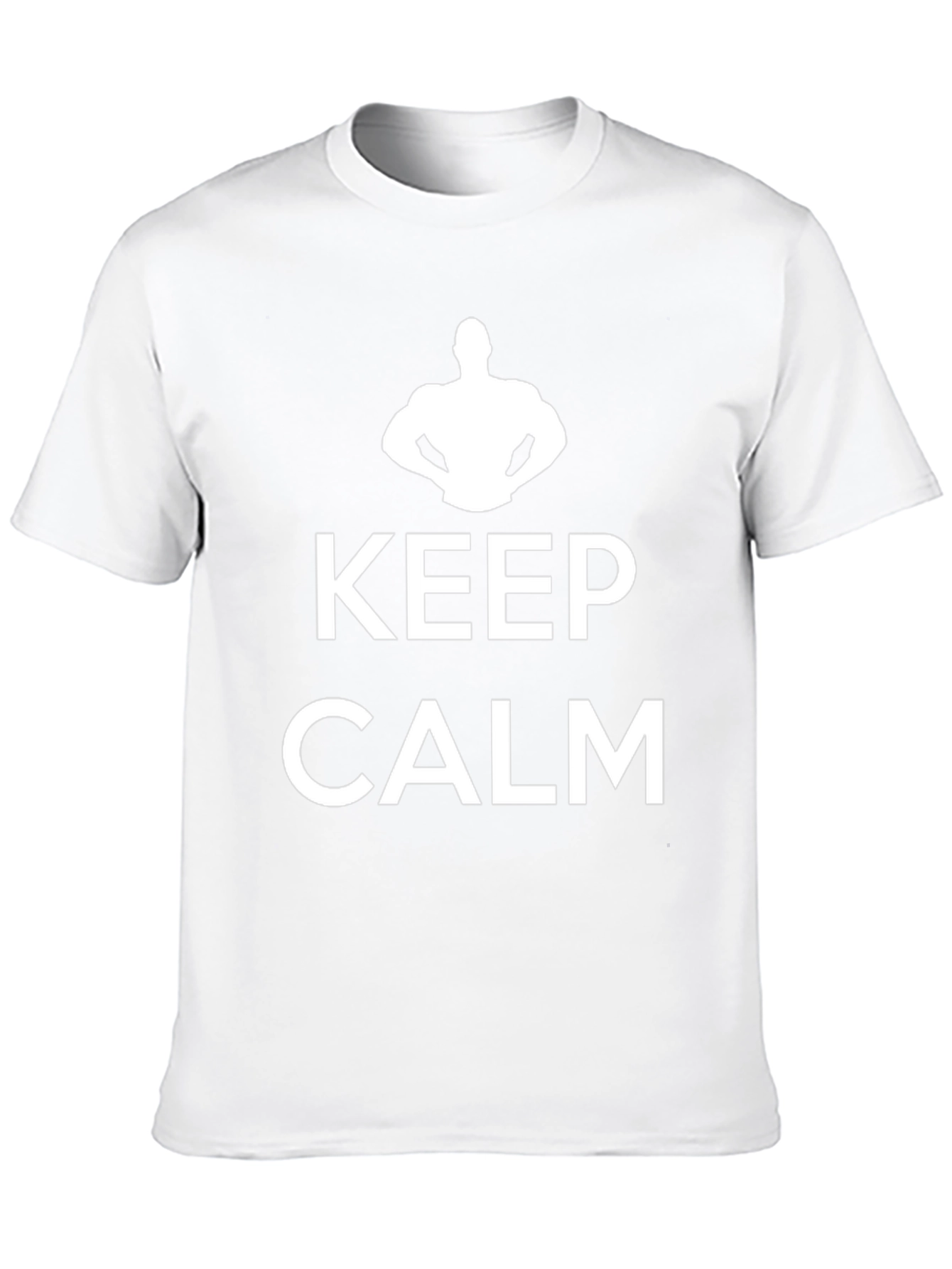 Black Keep Calm Bodybuilding T-Shirt - Motivational Fitness Tee view 10