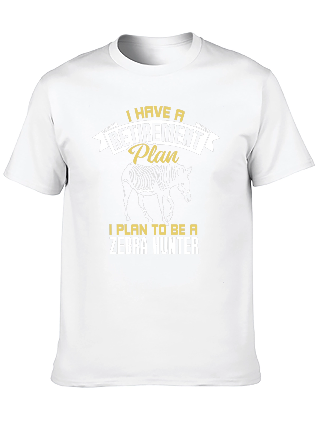 Black Zebra Hunter Retirement Plan T-Shirt view 10