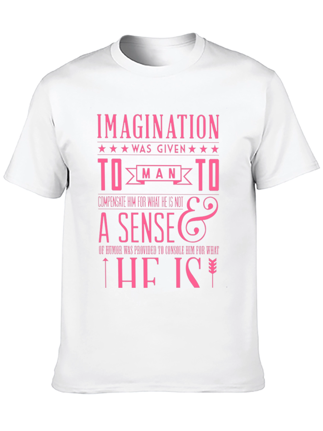 Black Imagination Humor Slogan Graphic T-Shirt view 10