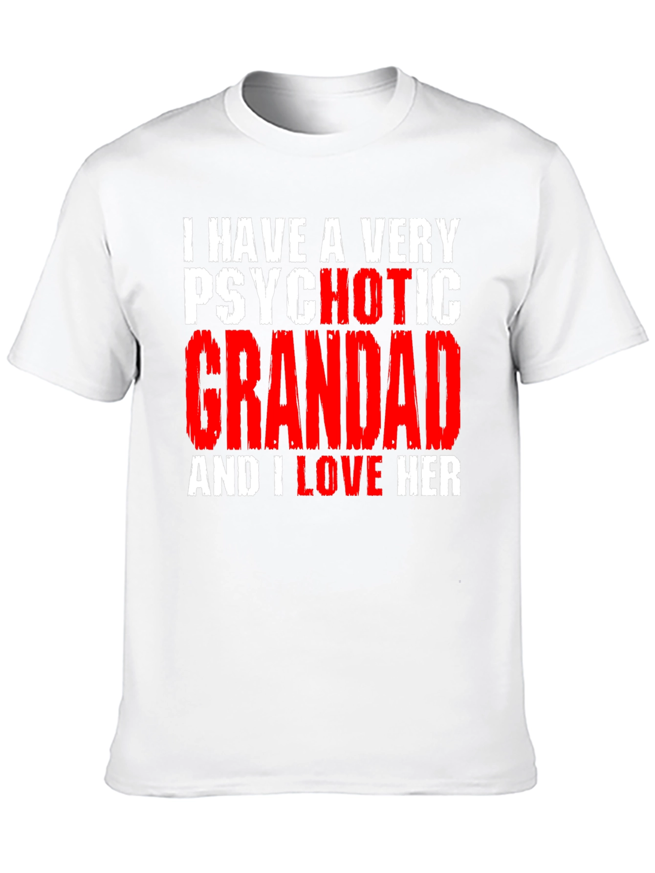 Black Psychotic Grandad Graphic Tee - Funny T-Shirt view 10