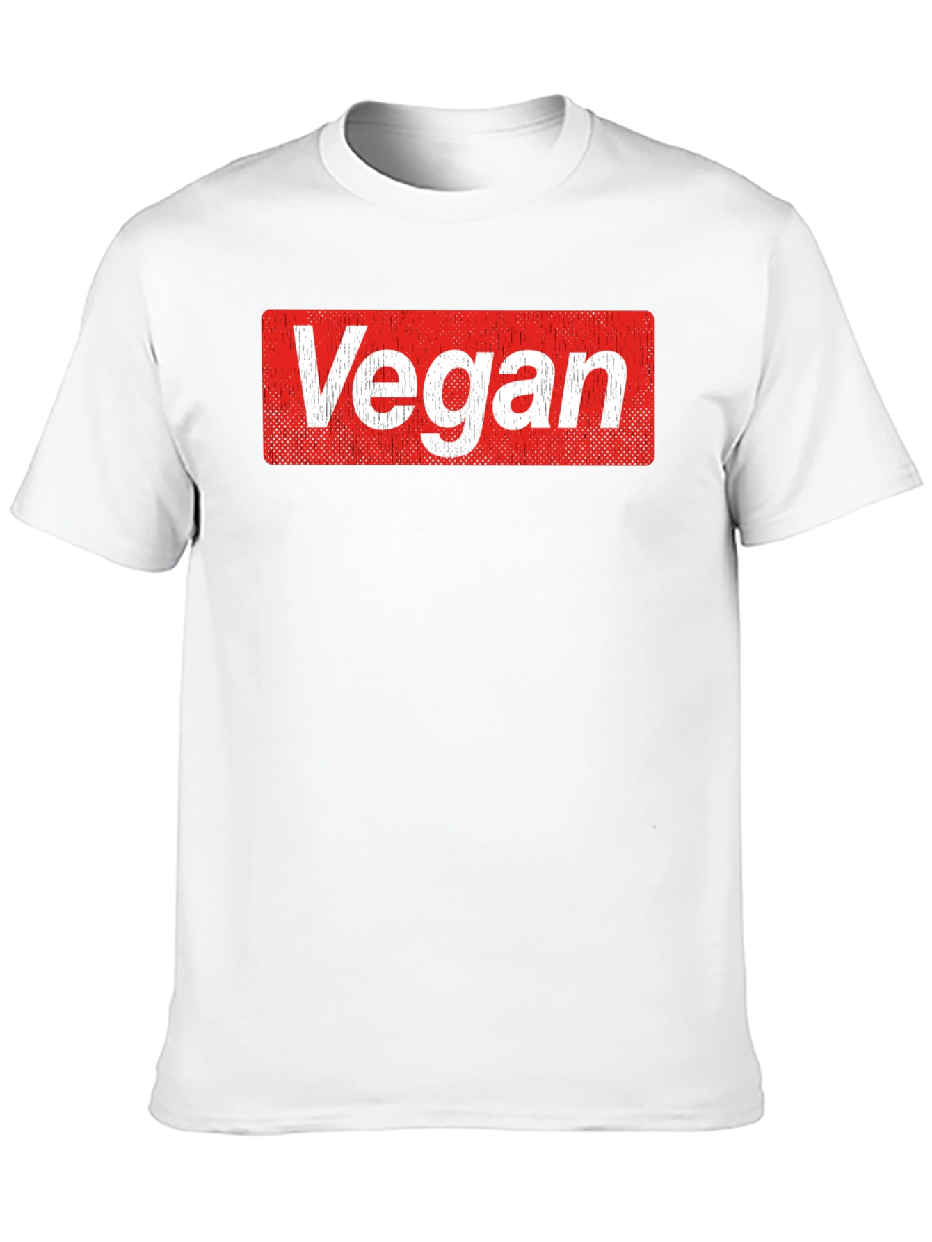 Black Vegan Logo T-Shirt - Soft Cotton Blend Casual Tee view 10