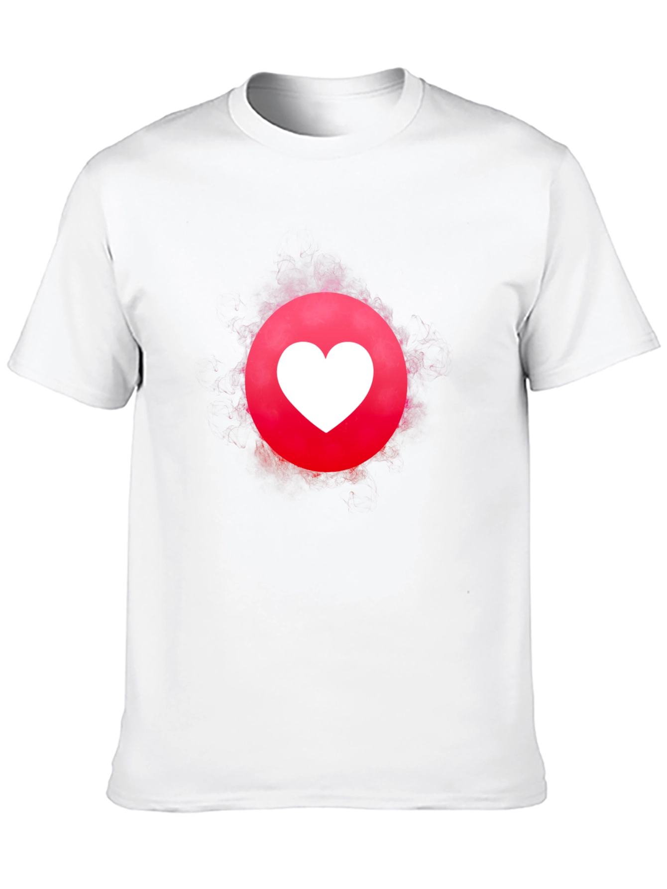 Black Heart Circle Graphic Tee - Modern Design, Soft Cotton Blend view 10