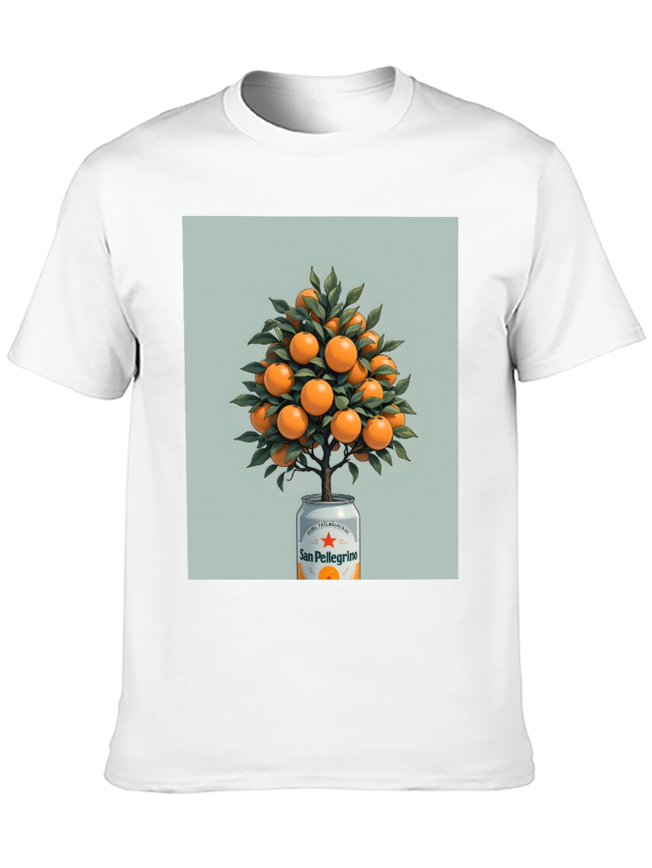 Black San Pellegrino Orange Tree Graphic Tee view 10