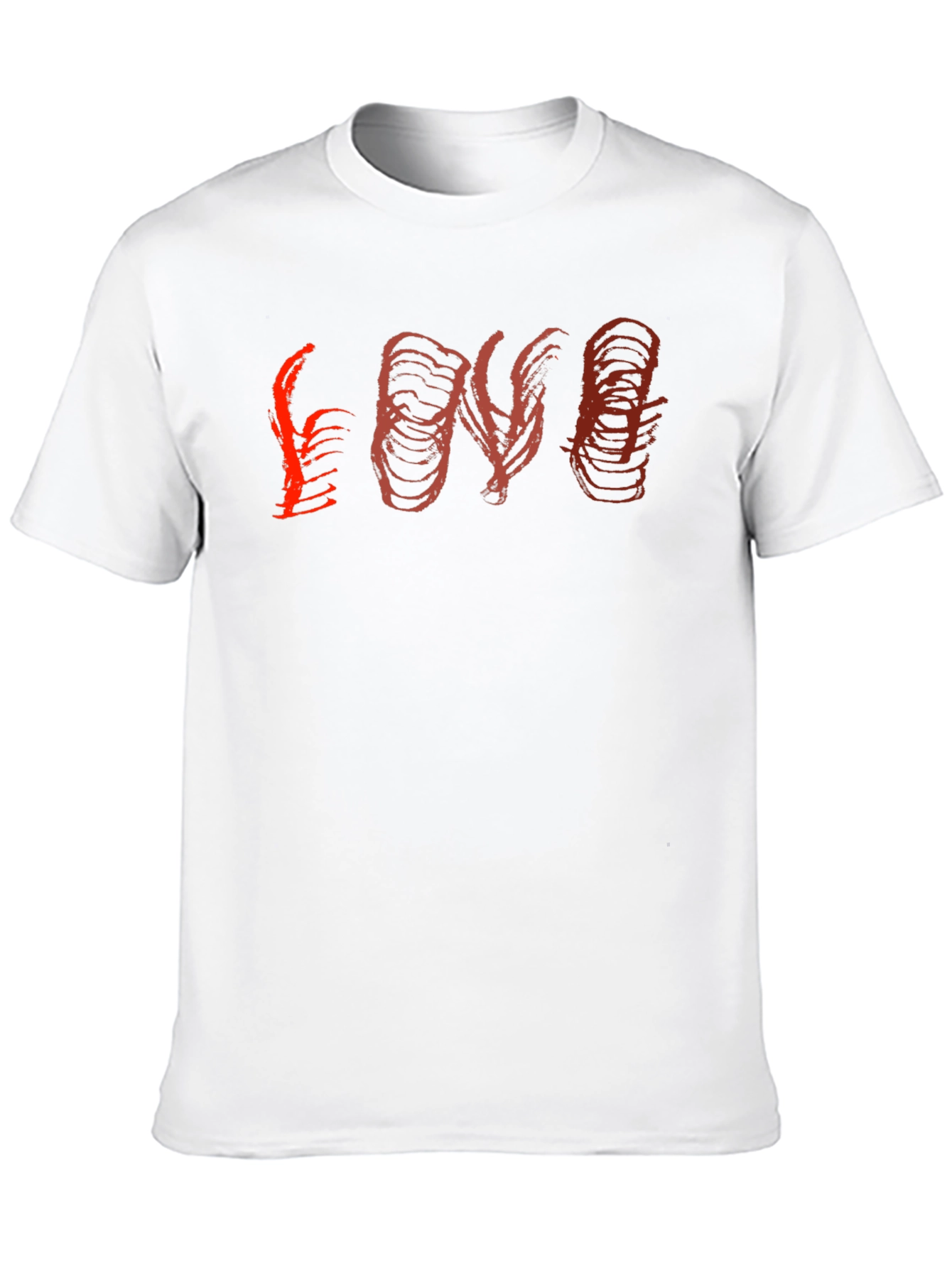 Black Abstract 'Love' Graphic Black T-Shirt view 10