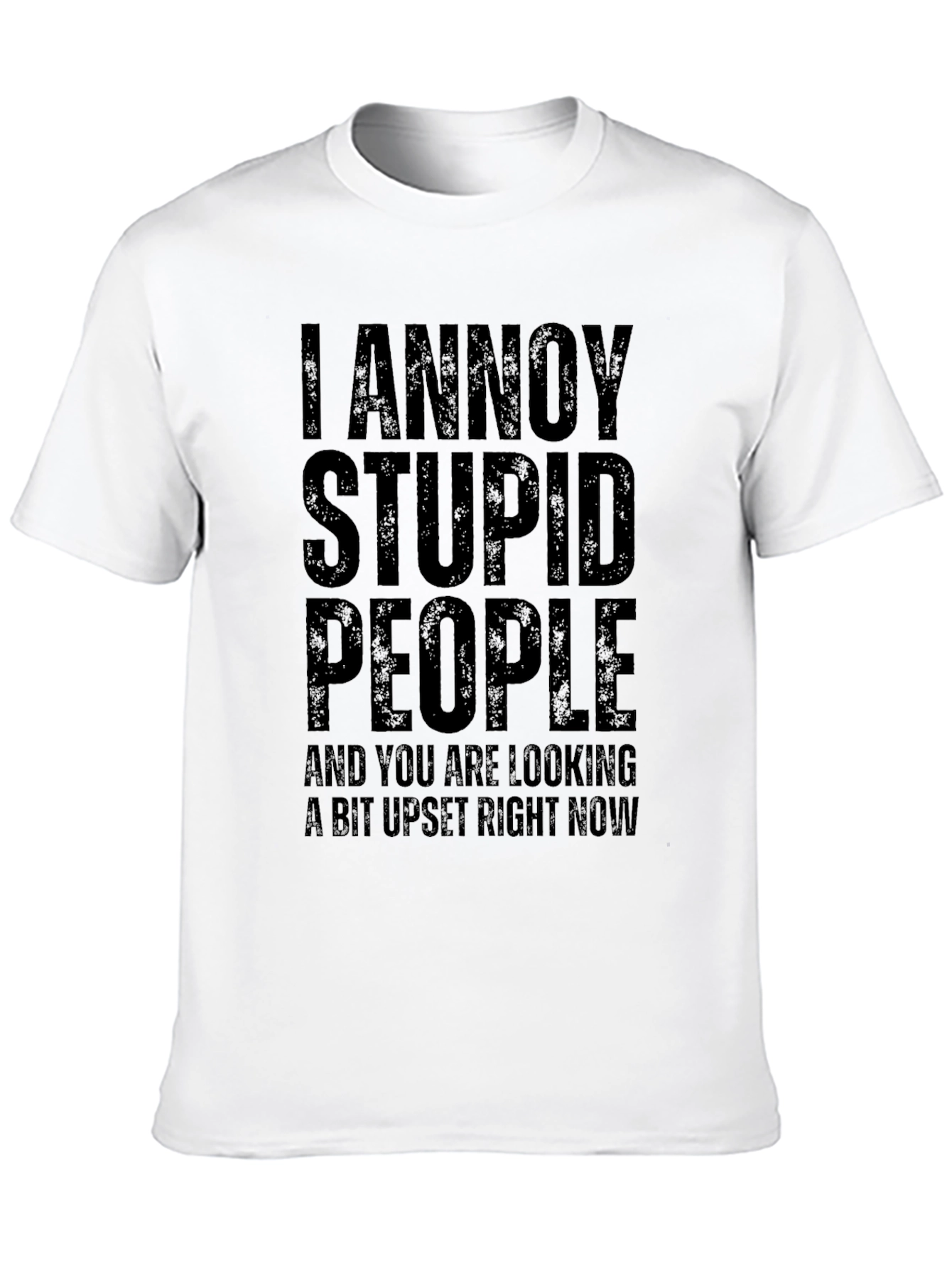 Black I Annoy Stupid People Black Graphic Tee view 10
