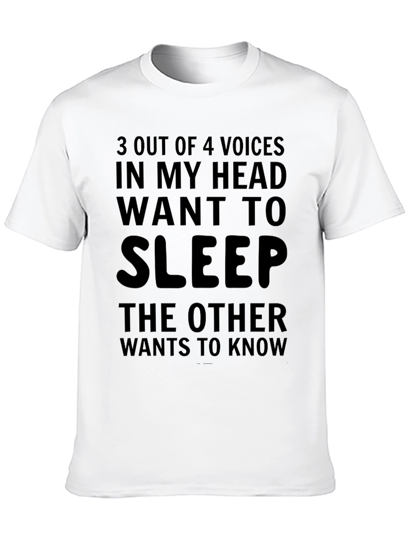 Black Voices In My Head T-Shirt - Sleep, Funny Novelty Tee view 10
