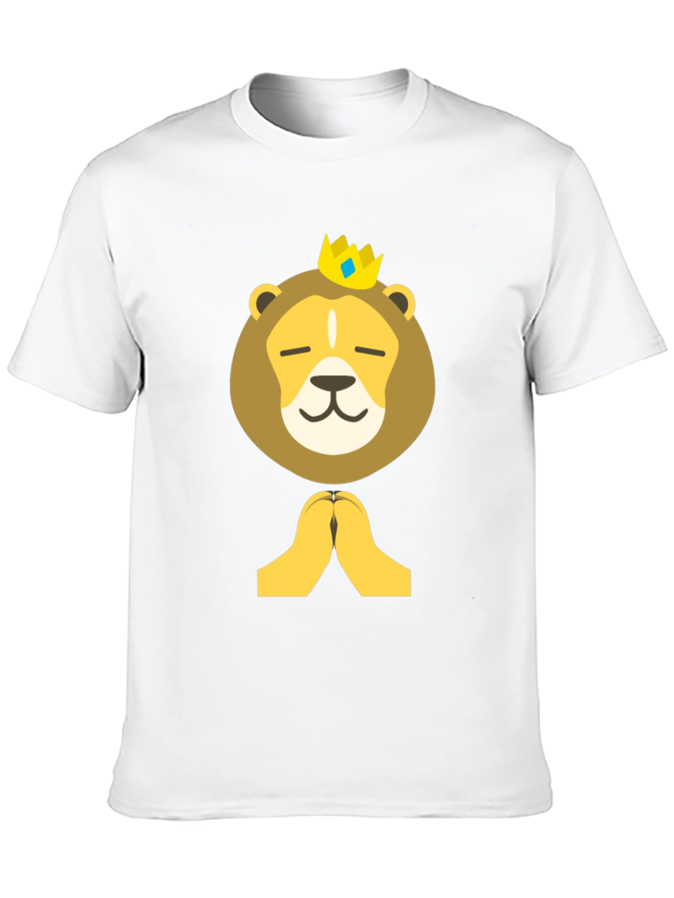Black Lion King Emoji T-Shirt - Black Cotton Tee view 10