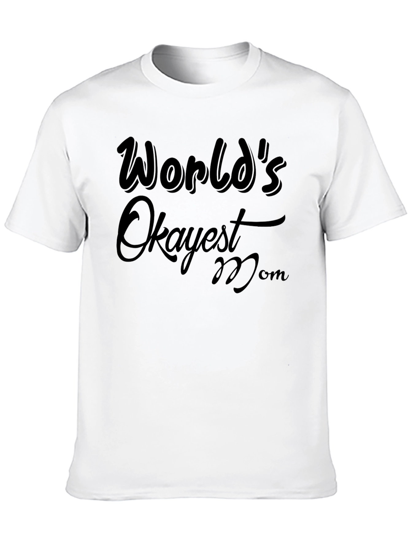 Black World's Okayest Mom Graphic Tee view 10
