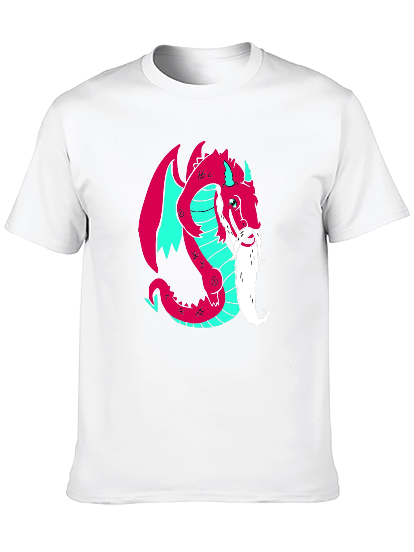 Black Cool Dragon Graphic Tee - Black Cotton Blend view 10