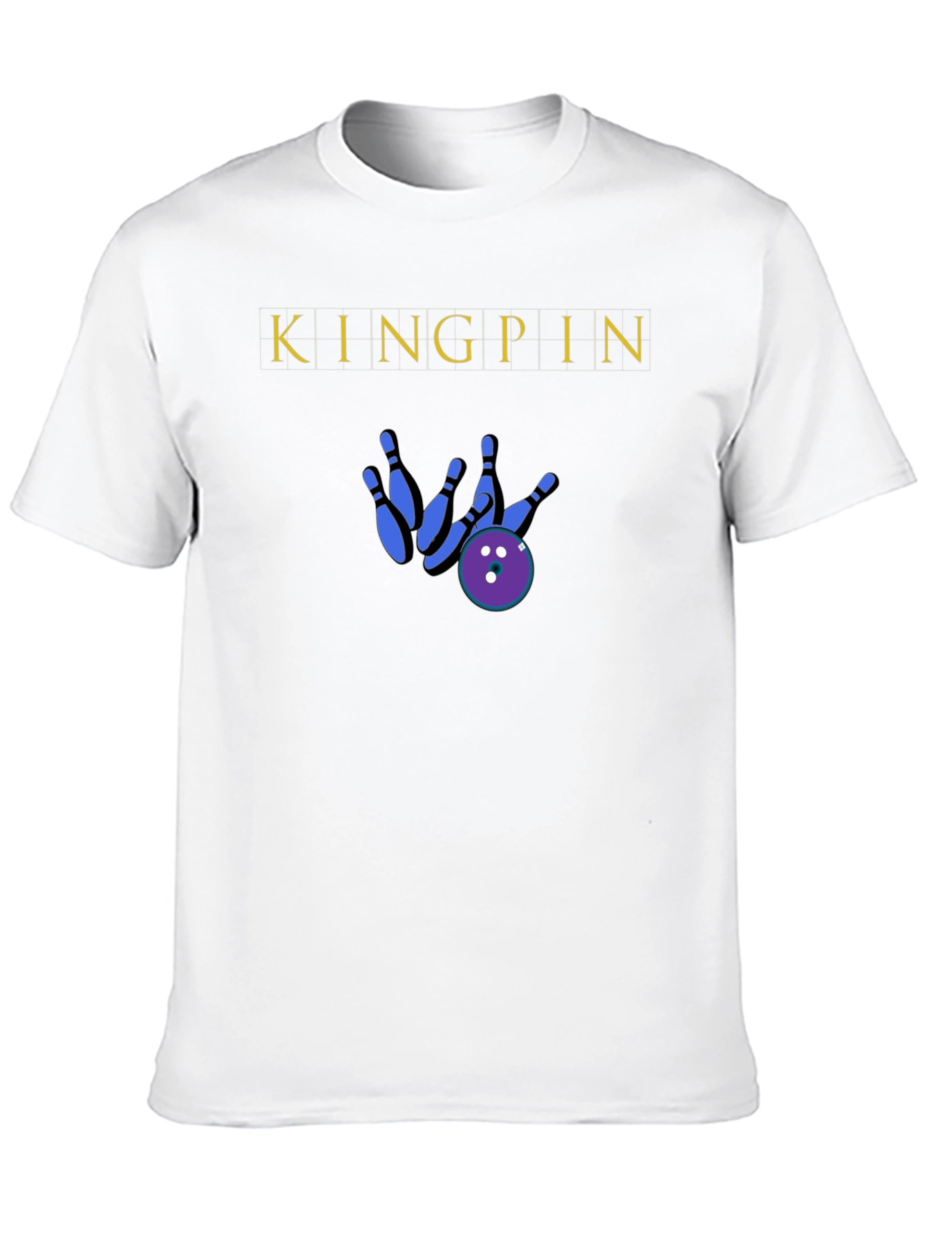 Black Kingpin Bowling Strike Graphic Tee - Soft Cotton Blend view 10