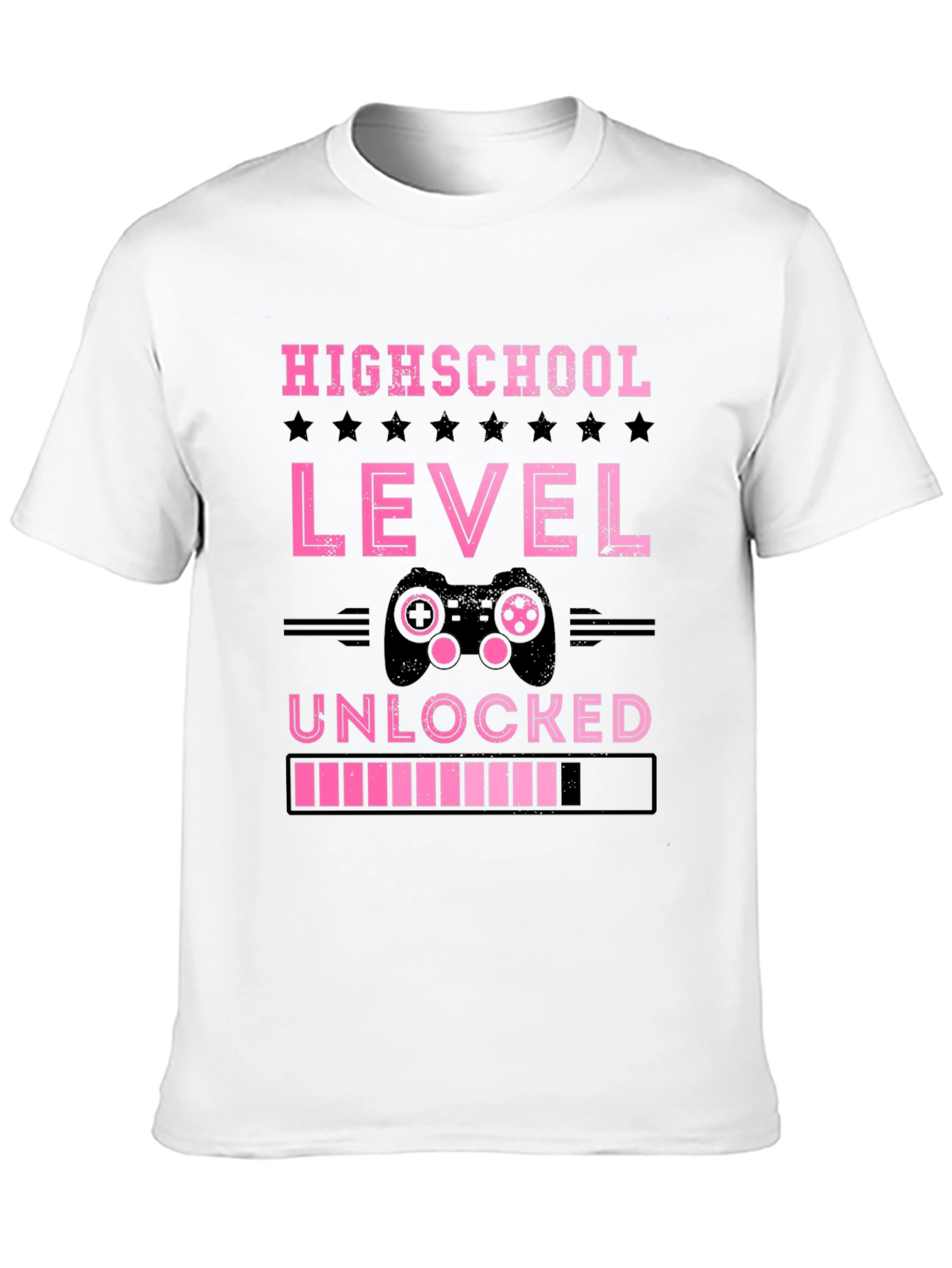 Black Highschool Level Unlocked Gamer T-Shirt view 10