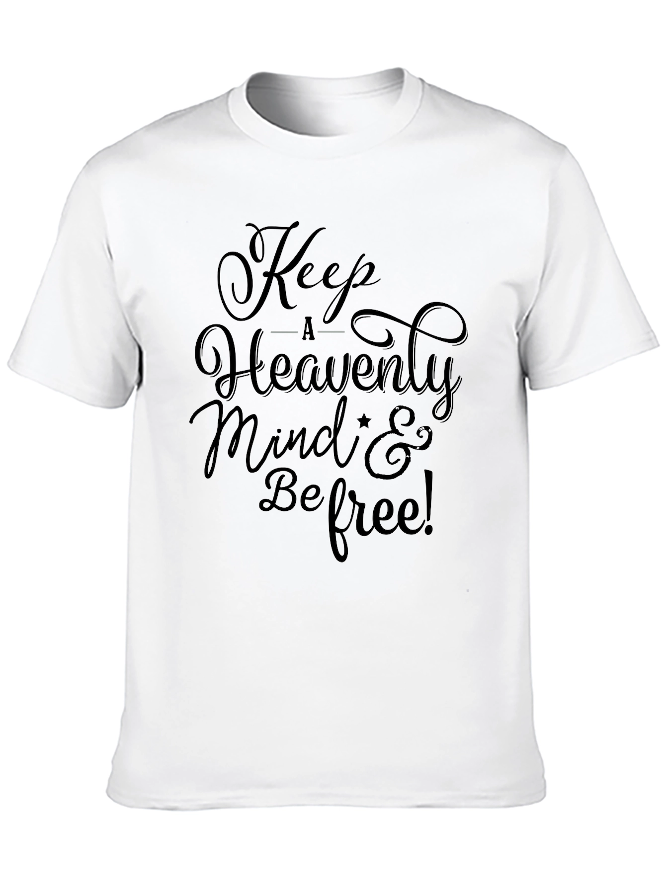 Black Keep A Heavenly Mind Graphic Tee - Black view 10