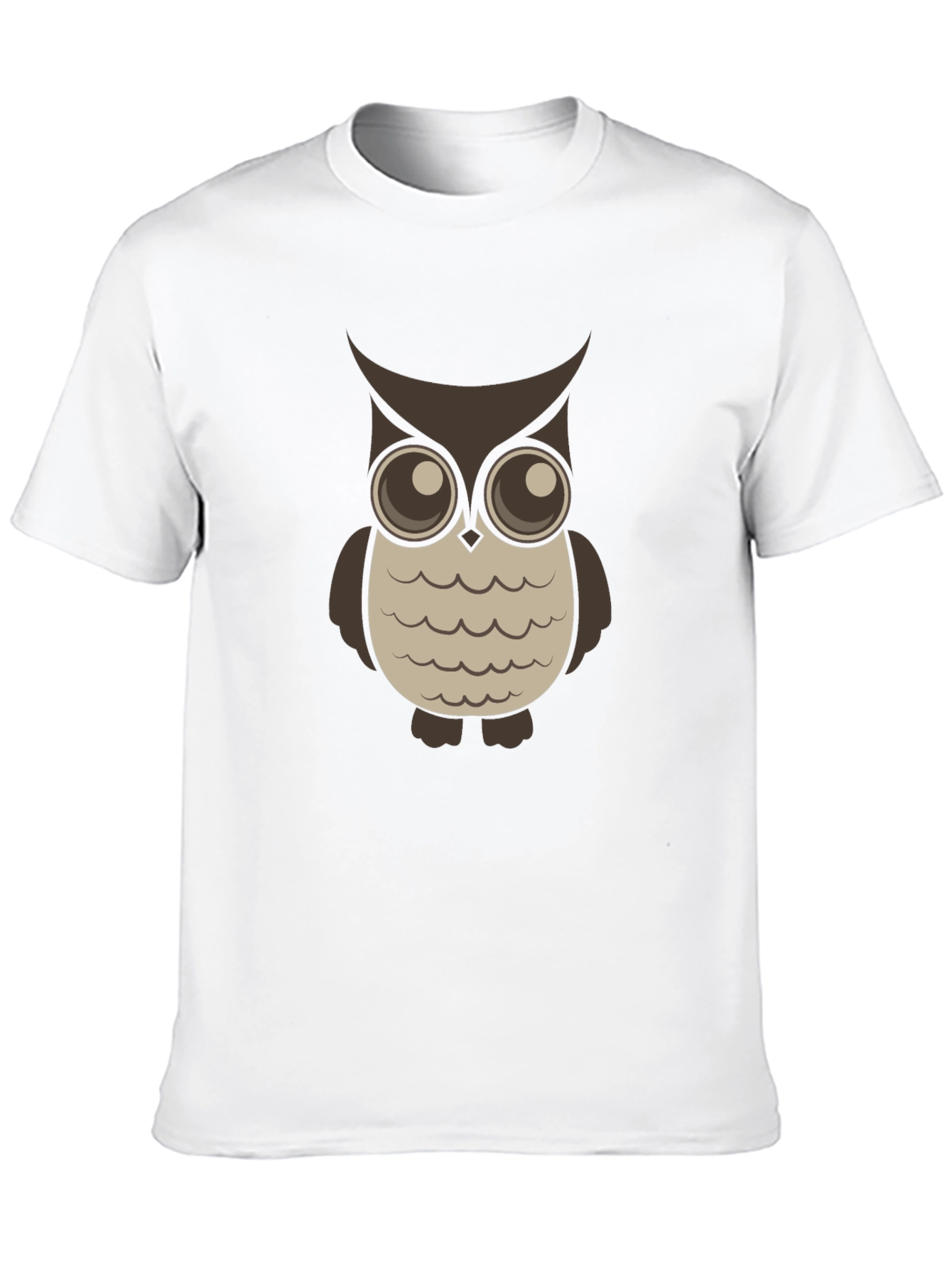 Black Owl Graphic Tee - Black Cotton Blend T-Shirt view 10