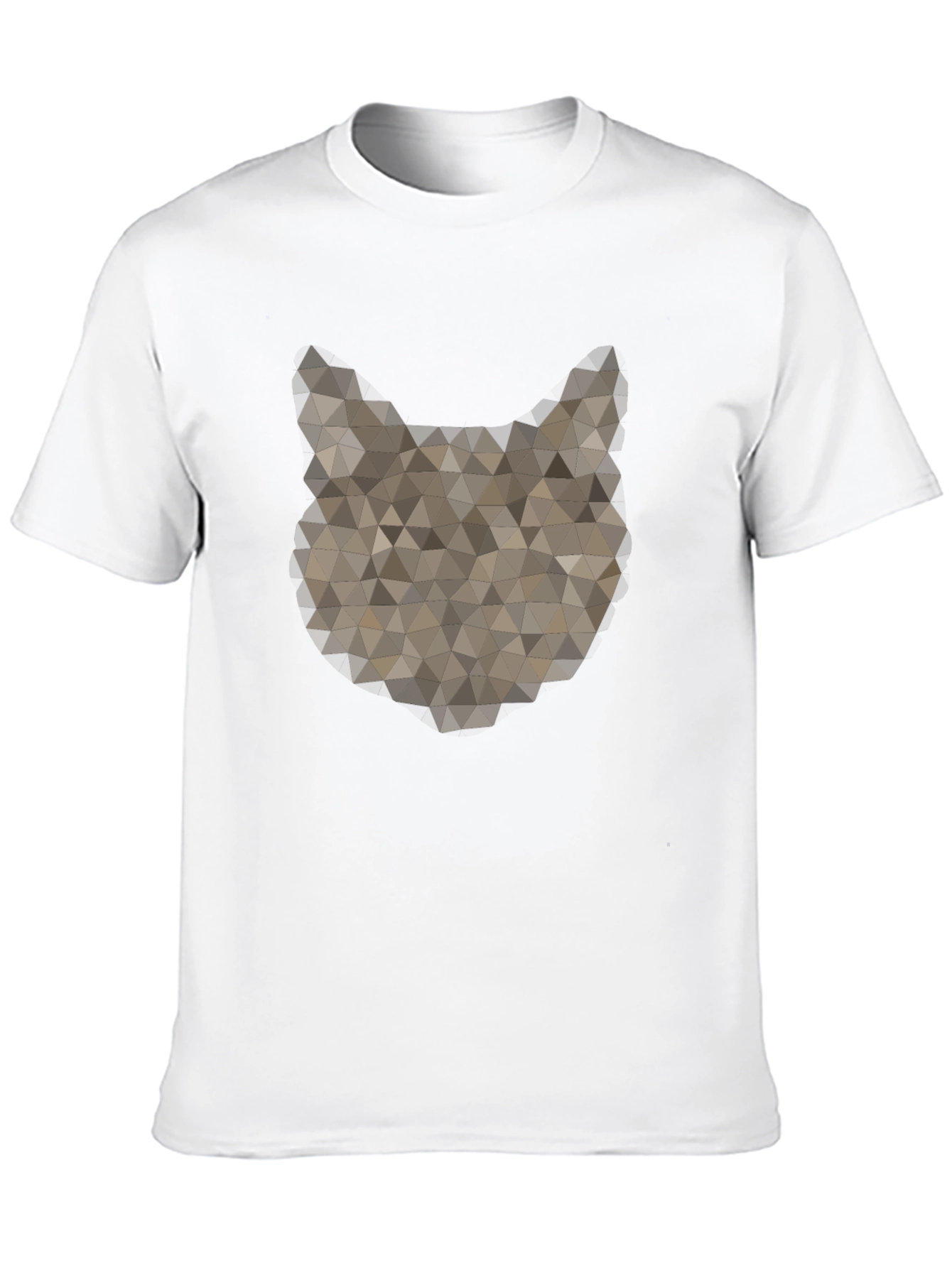 Black Geometric Wolf Graphic Tee - Stylish Men's Black T-Shirt view 10