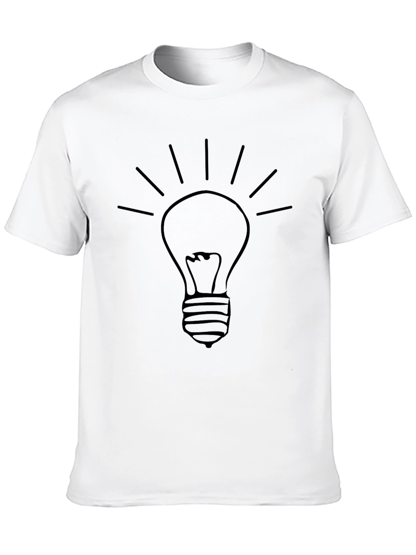 Black Black Light Bulb Graphic Tee view 10