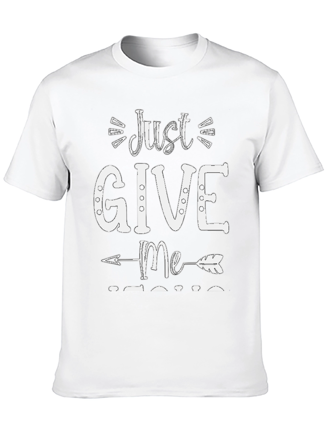 Black Just Give Me Coffee T-Shirt - Trendy Casual Tee view 10